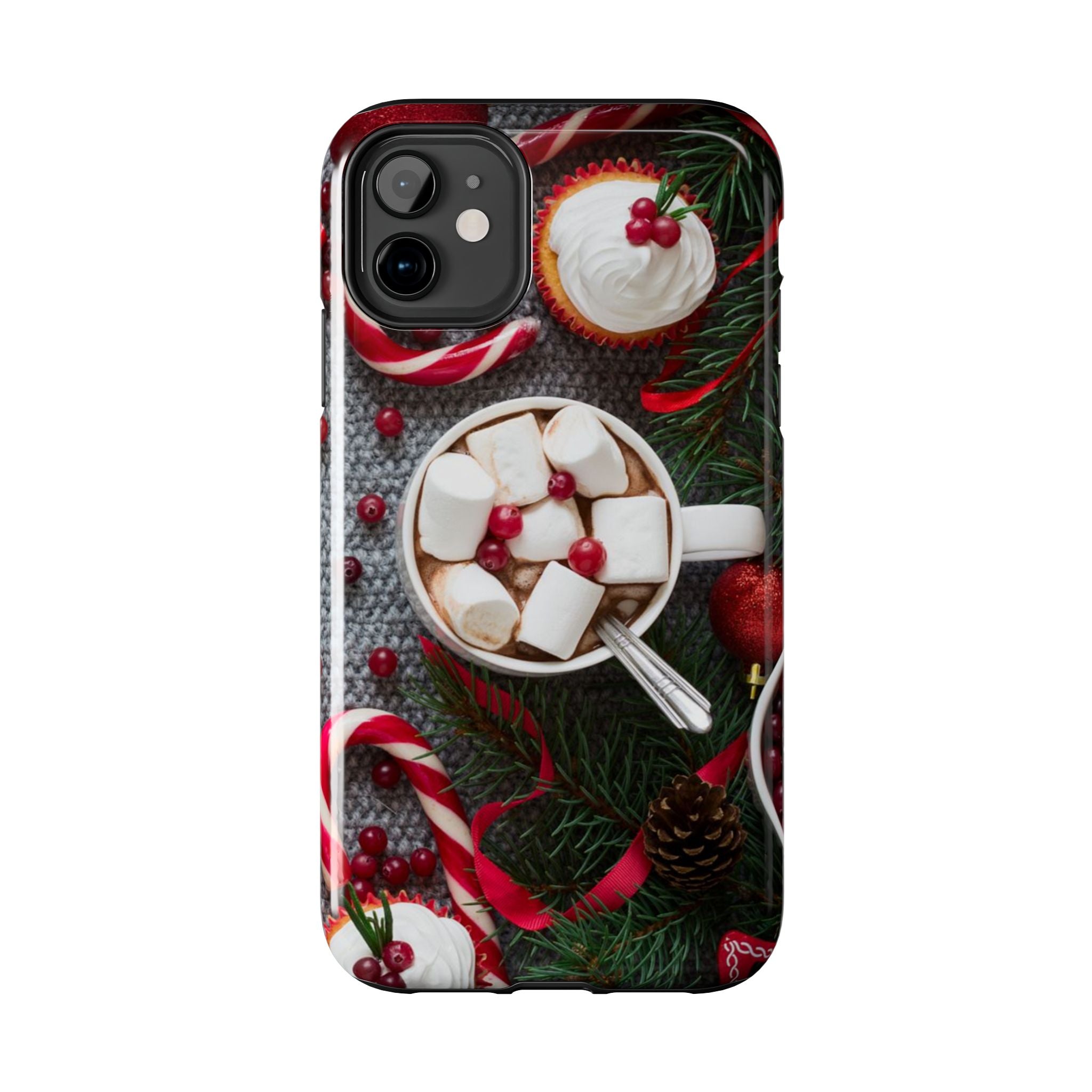 Christmas Hot Cocoa Tough Phone Case — Festive Holiday Drink Design