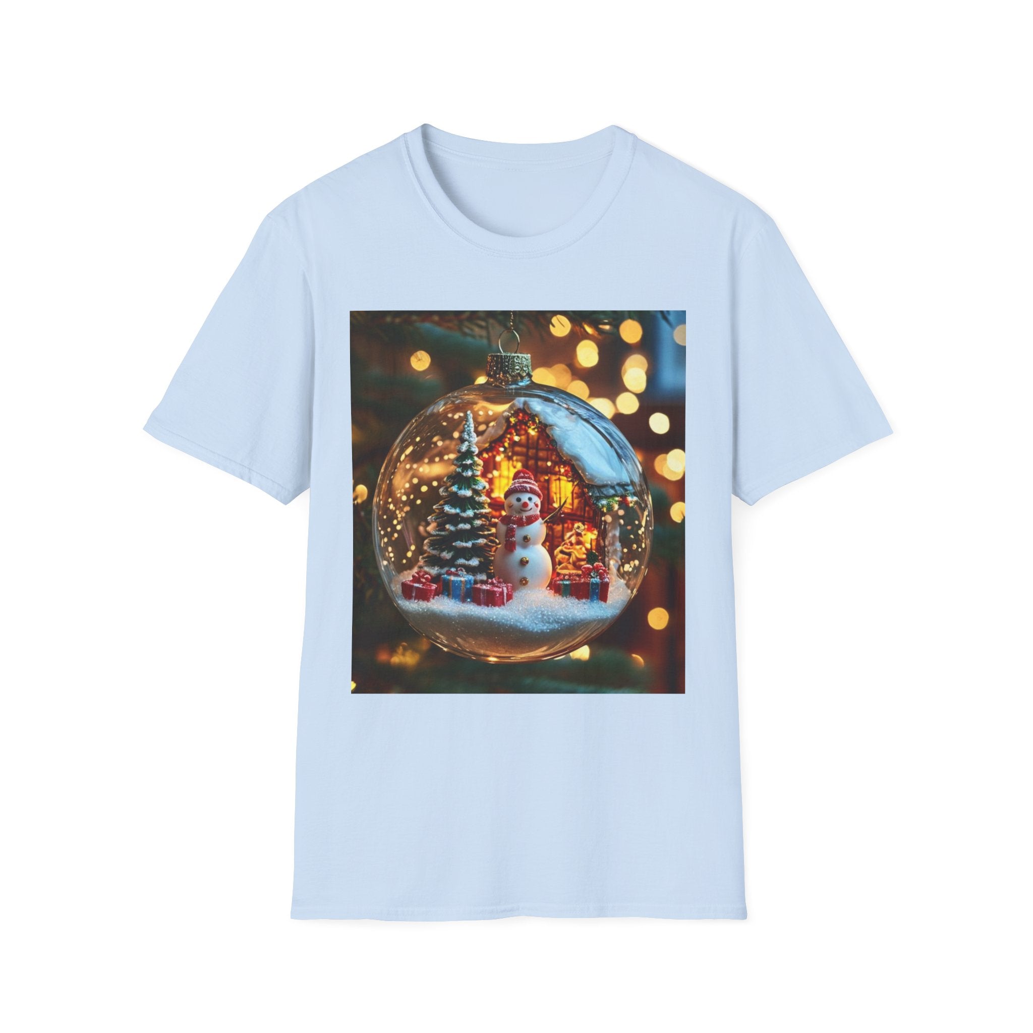 Christmas Snow Globe T-Shirt — Snowman Ornament Holiday Tee