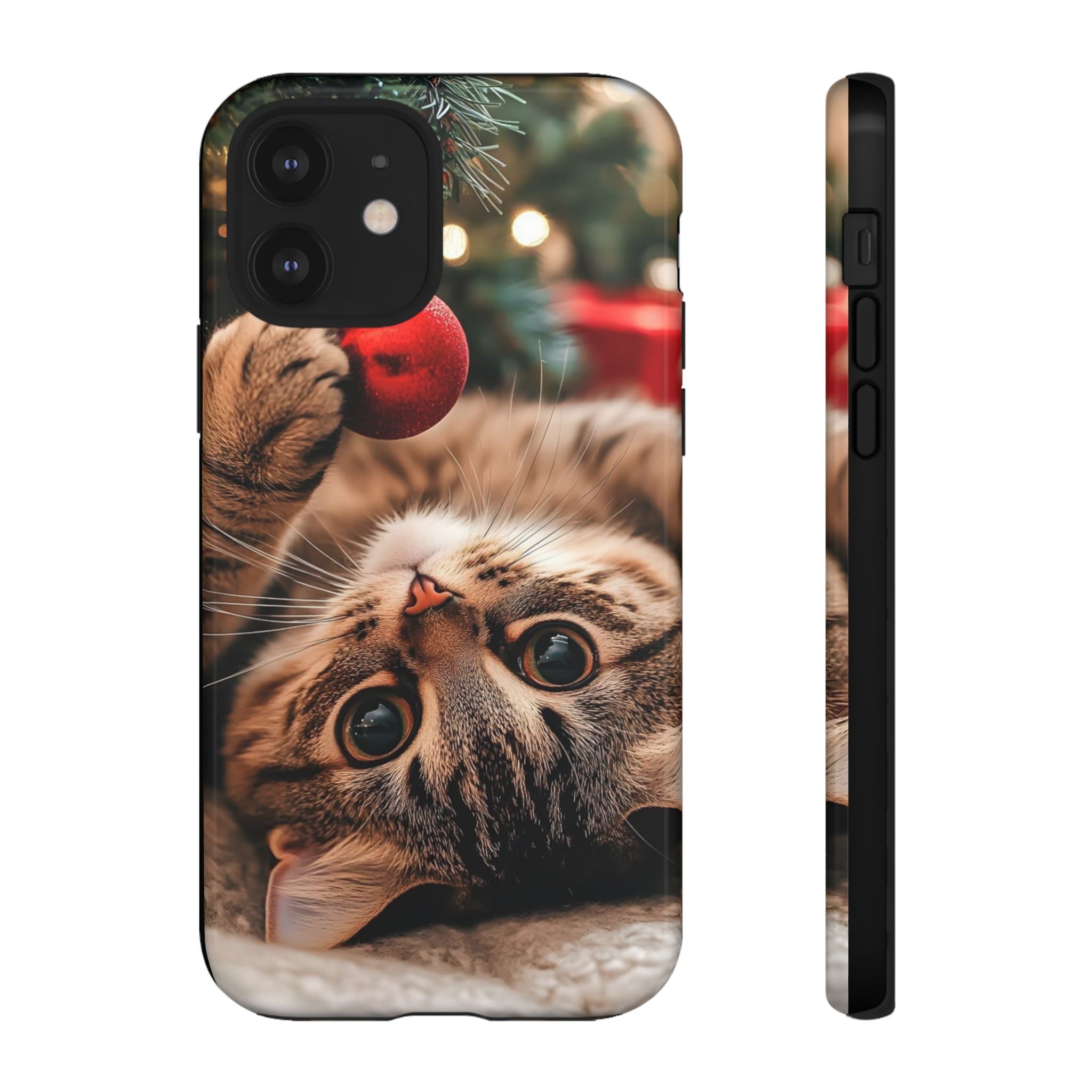 Cute Christmas Kitten Phone Case — Tough Protective Smartphone Cover