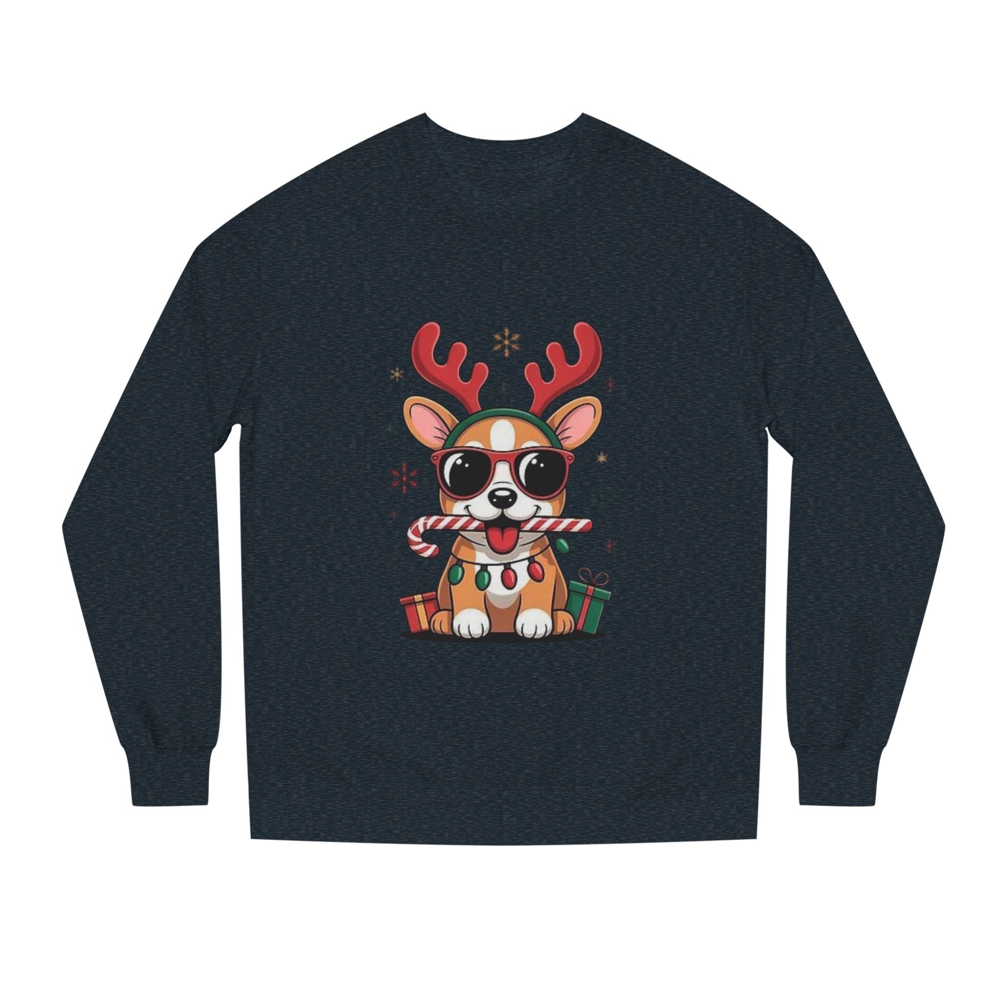Cute Corgi Reindeer Sweatshirt — Festive Christmas Dog Crewneck