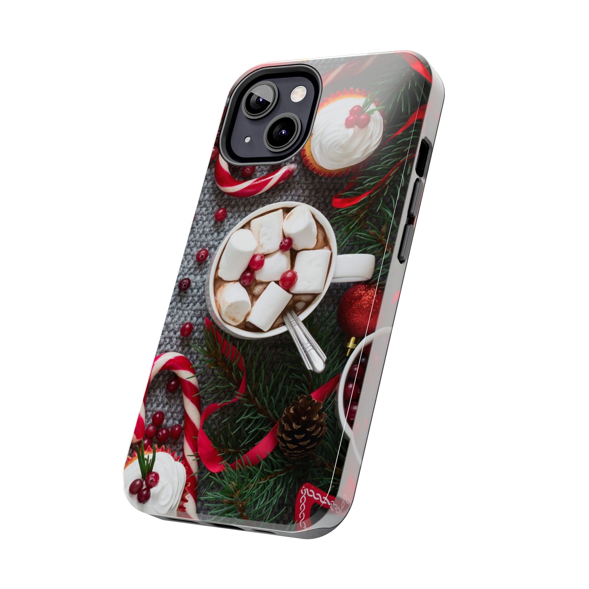 Christmas Hot Cocoa Tough Phone Case — Festive Holiday Drink Design