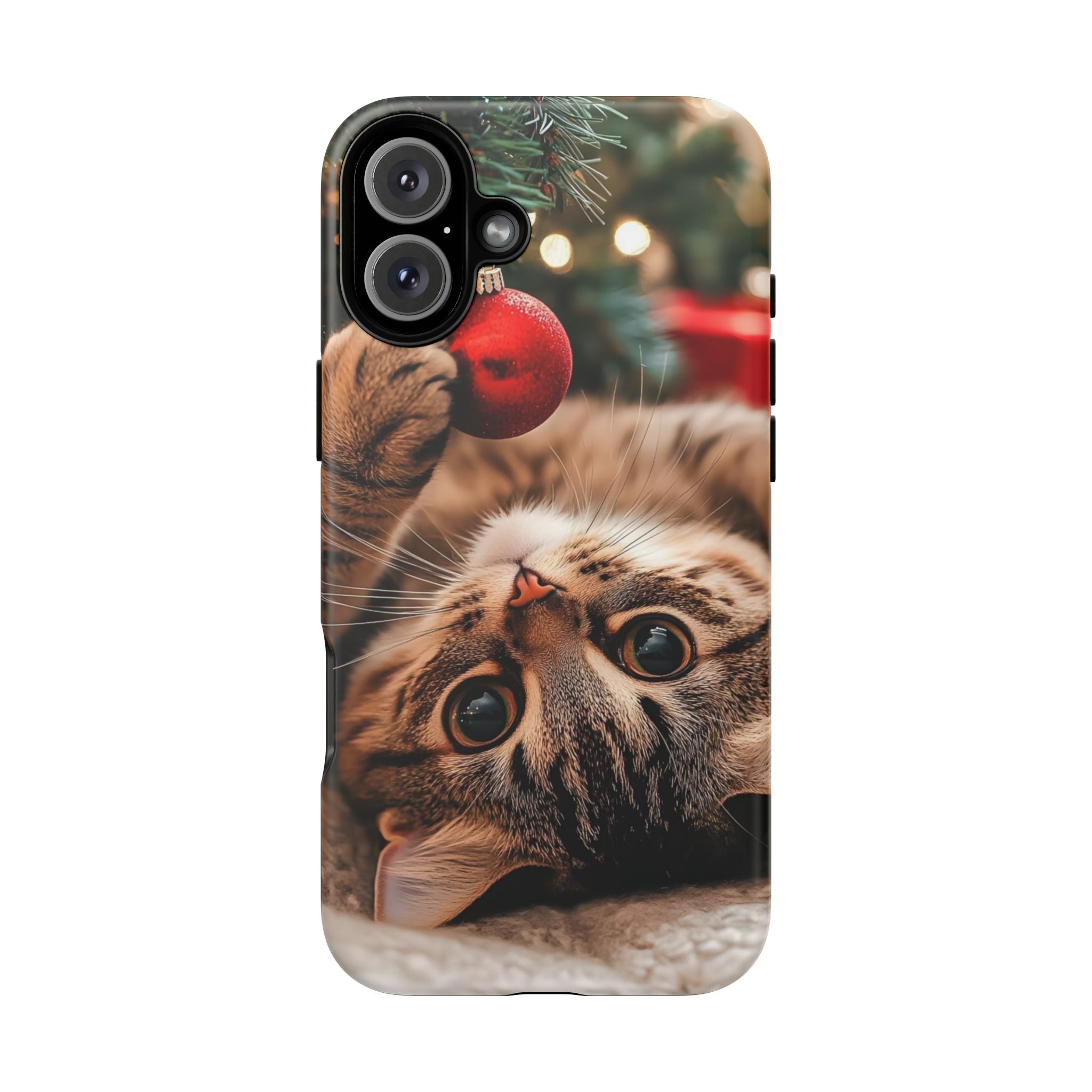 Cute Christmas Kitten Phone Case — Tough Protective Smartphone Cover
