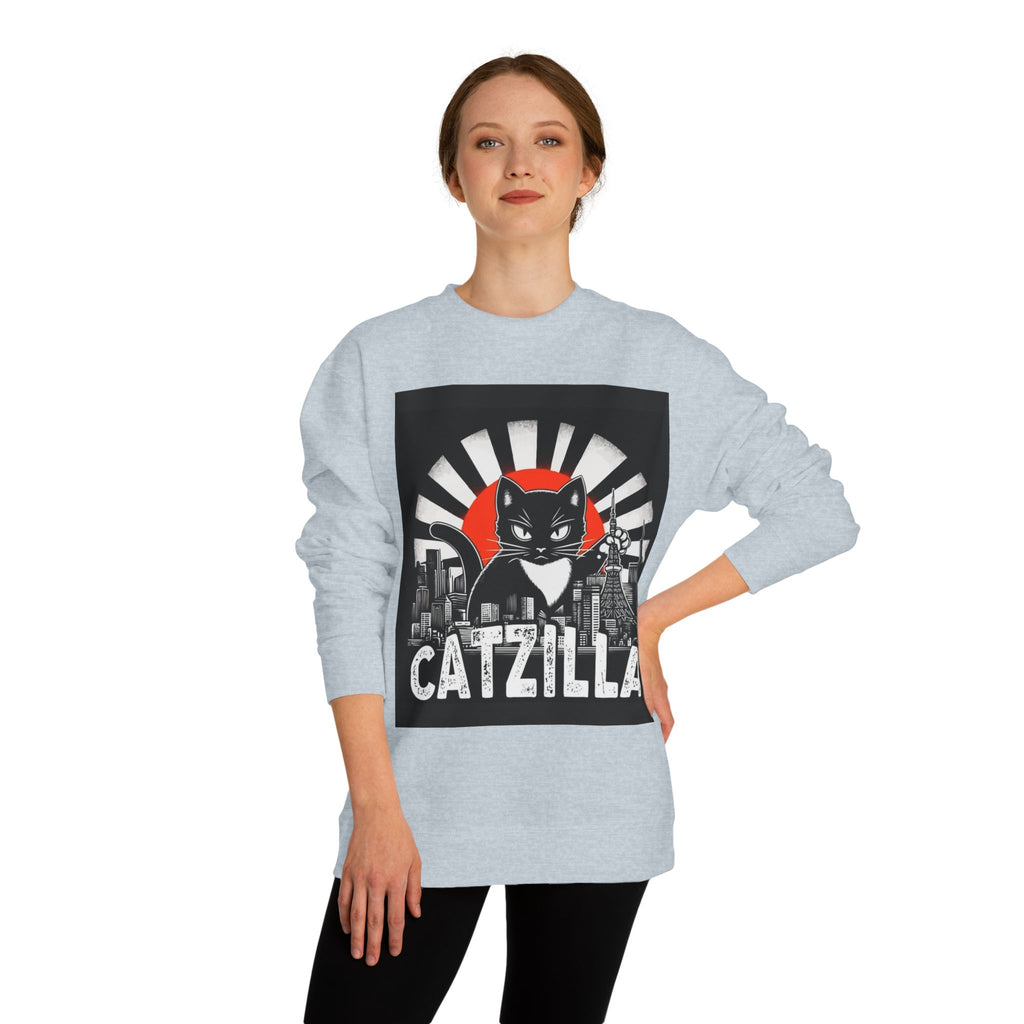Catzilla Graphic Sweatshirt — Retro Monster Cat City Tee
