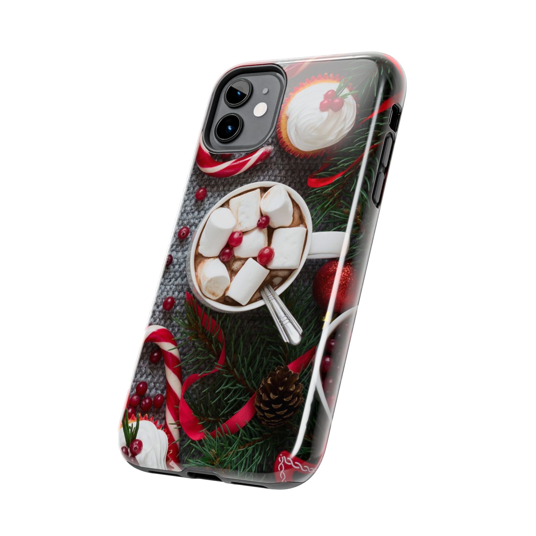 Christmas Hot Cocoa Tough Phone Case — Festive Holiday Drink Design
