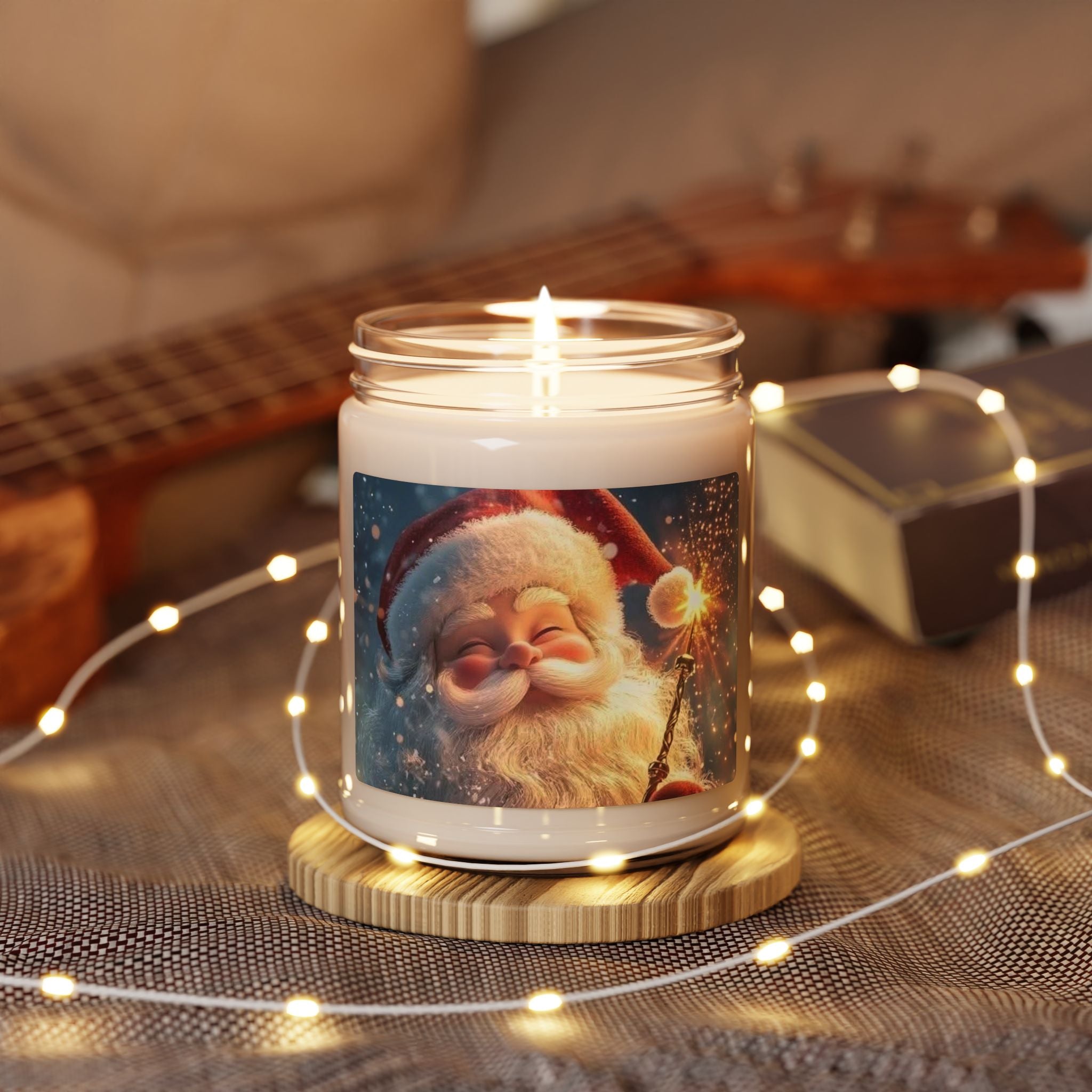 Christmas Santa Soy Candle — 9oz Holiday Scented Candle (Festive Magic)