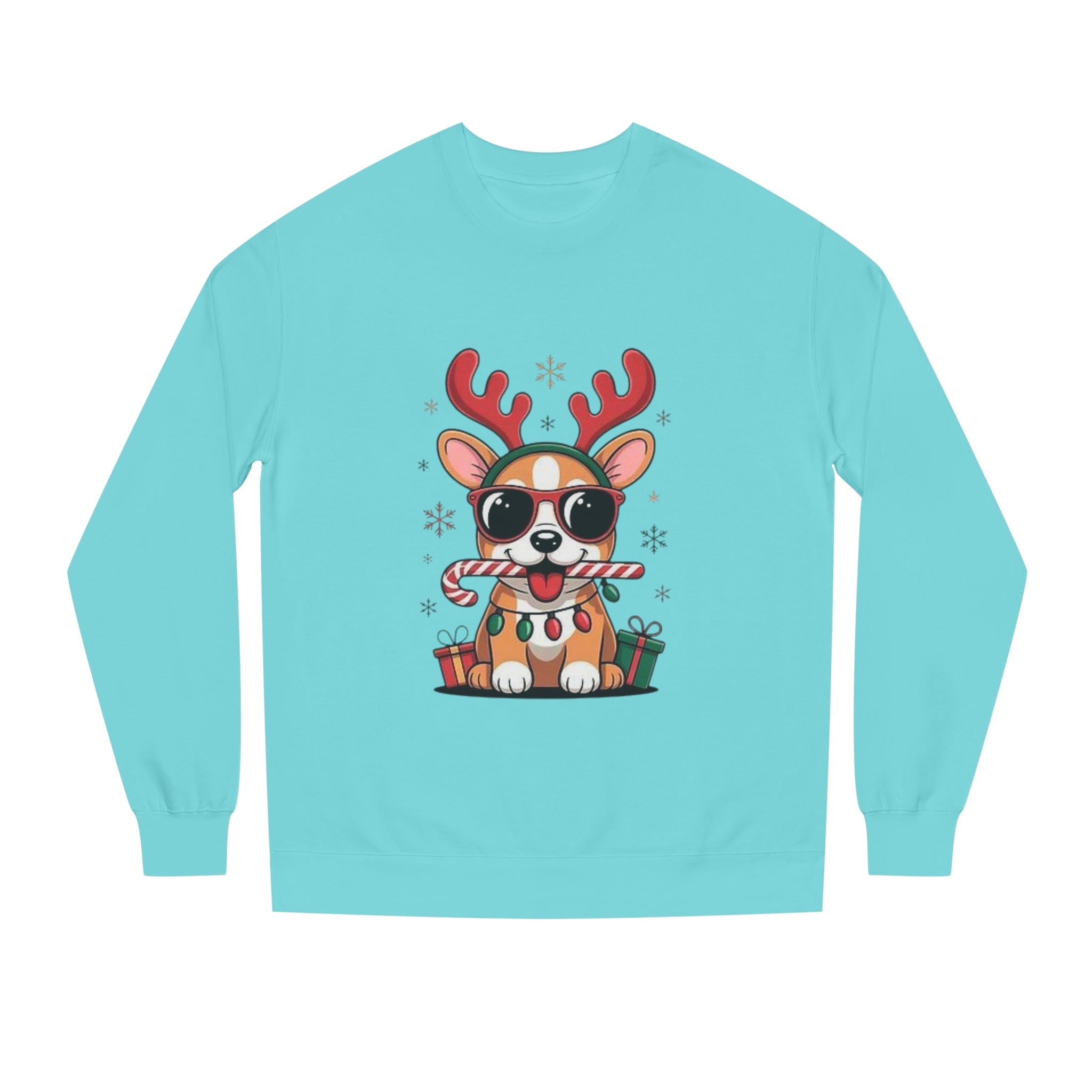 Cute Corgi Reindeer Sweatshirt — Festive Christmas Dog Crewneck