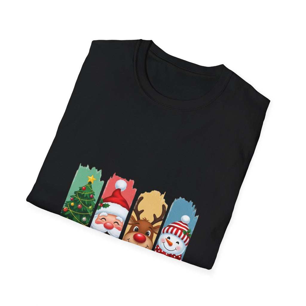Christmas Characters T-Shirt — Merry Christmas Santa, Reindeer & Snowman Holiday Tee