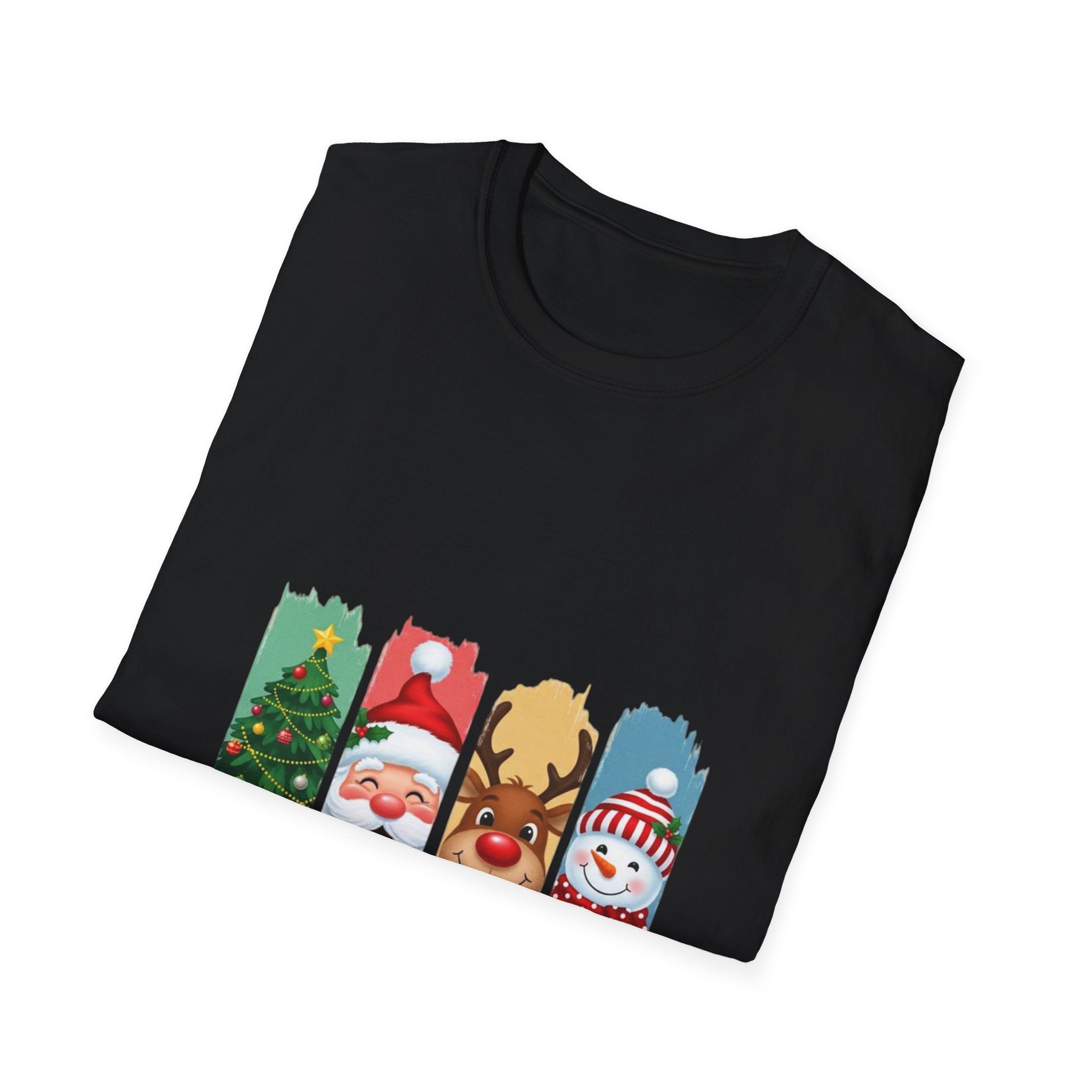 Christmas Characters T-Shirt — Merry Christmas Santa, Reindeer & Snowman Holiday Tee