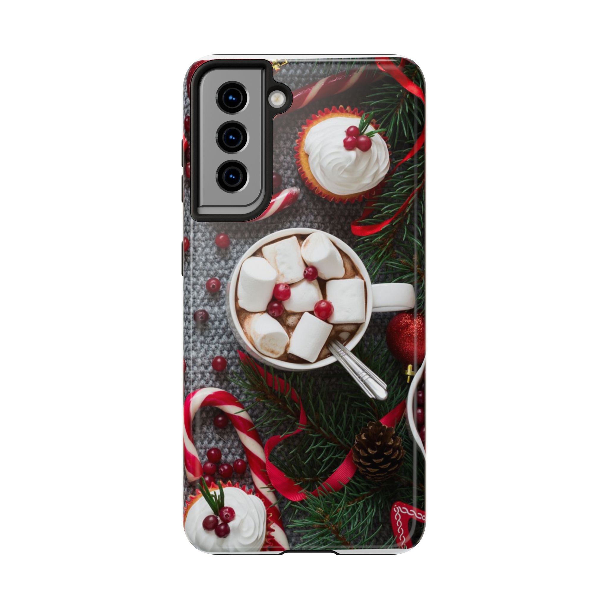 Christmas Hot Cocoa Tough Phone Case — Festive Holiday Drink Design