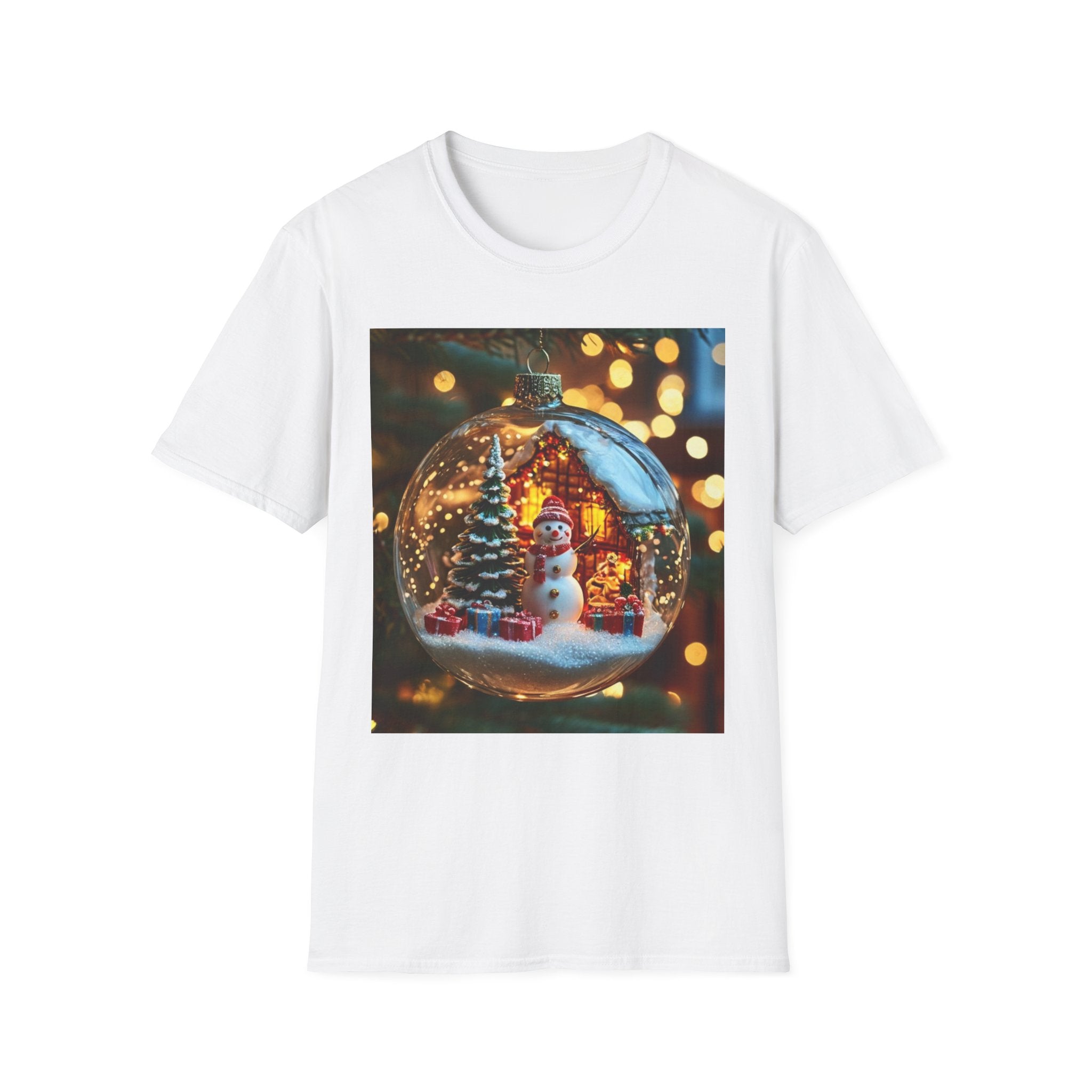 Christmas Snow Globe T-Shirt — Snowman Ornament Holiday Tee