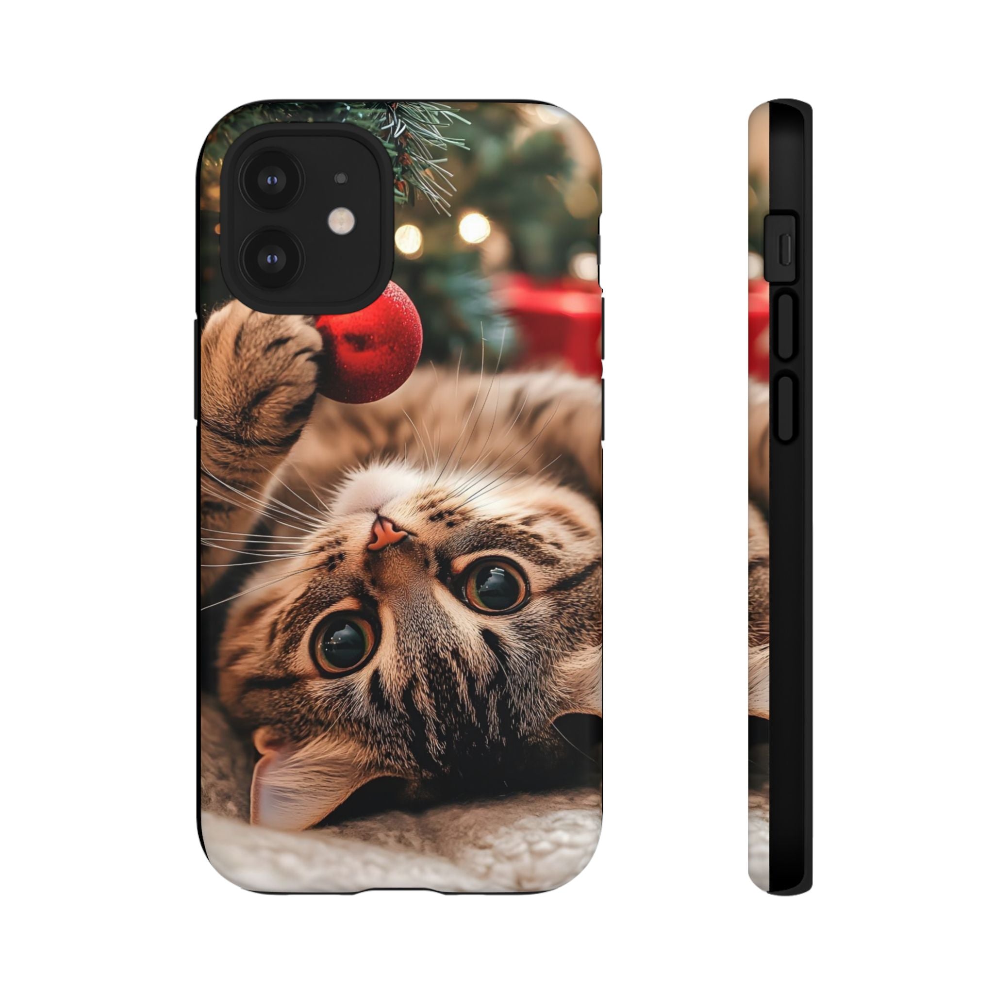 Cute Christmas Kitten Phone Case — Tough Protective Smartphone Cover
