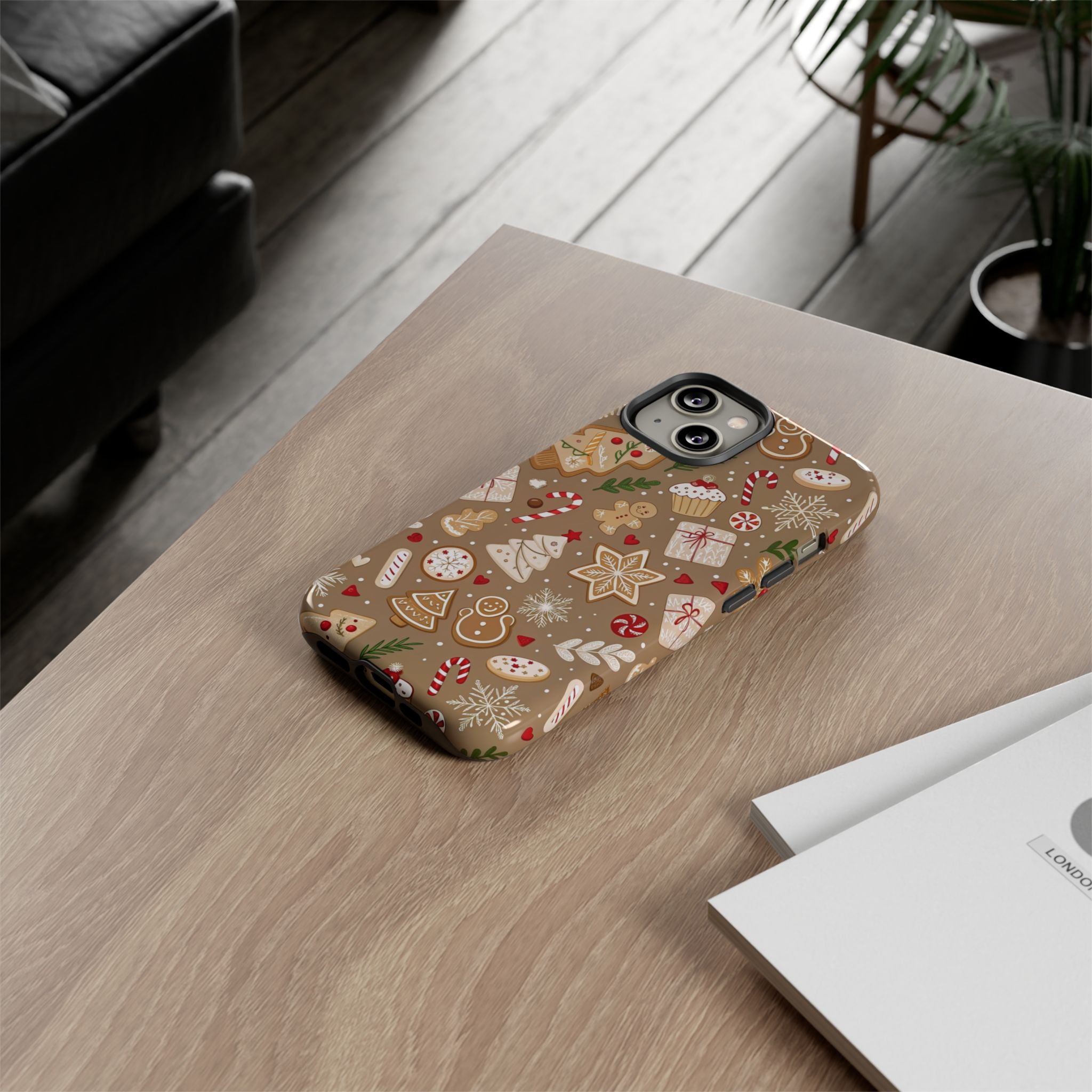Christmas Gingerbread Pattern Tough Phone Case