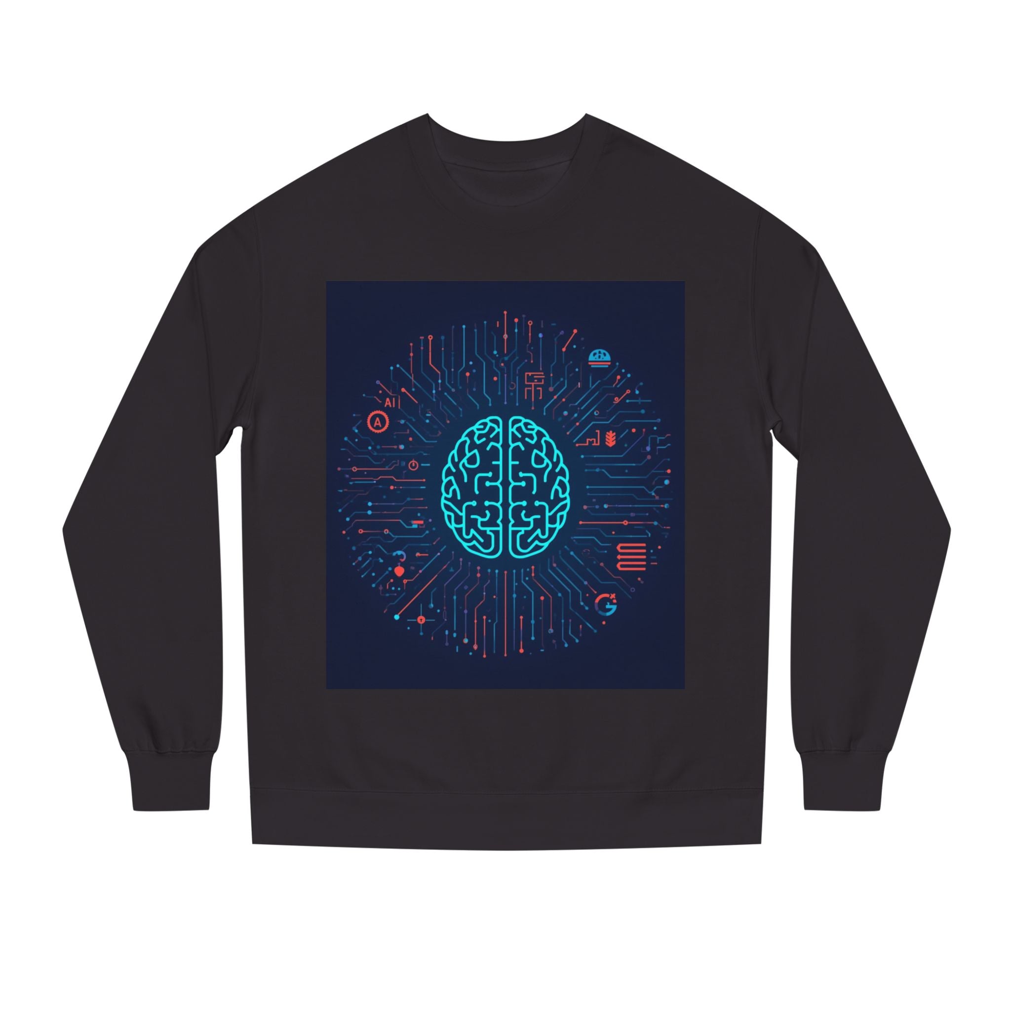 AI Brain Circuit Crewneck Sweatshirt