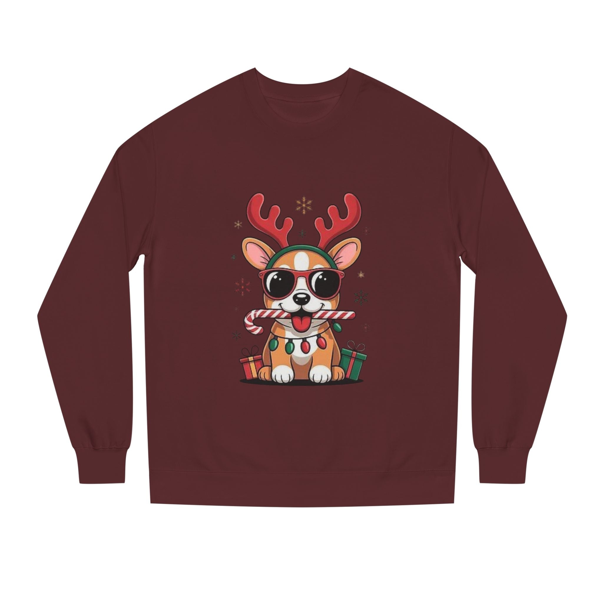 Cute Corgi Reindeer Sweatshirt — Festive Christmas Dog Crewneck