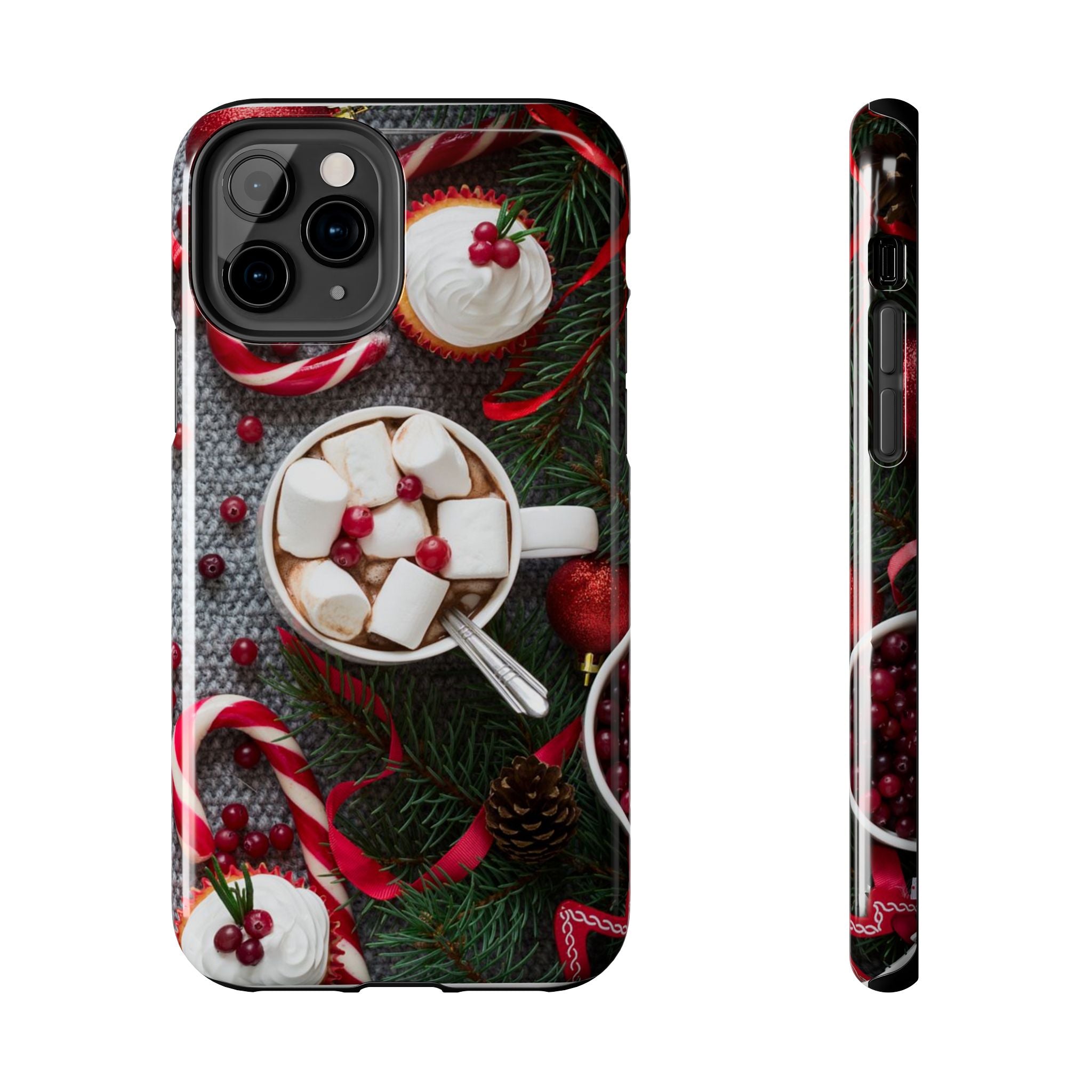 Christmas Hot Cocoa Tough Phone Case — Festive Holiday Drink Design