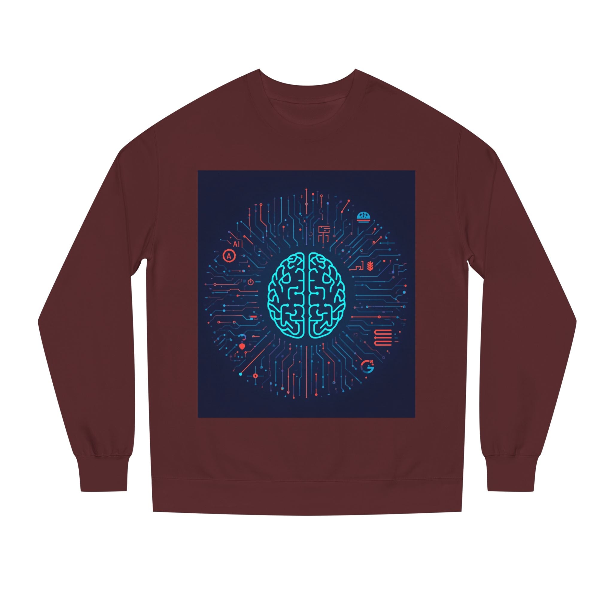 AI Brain Circuit Crewneck Sweatshirt