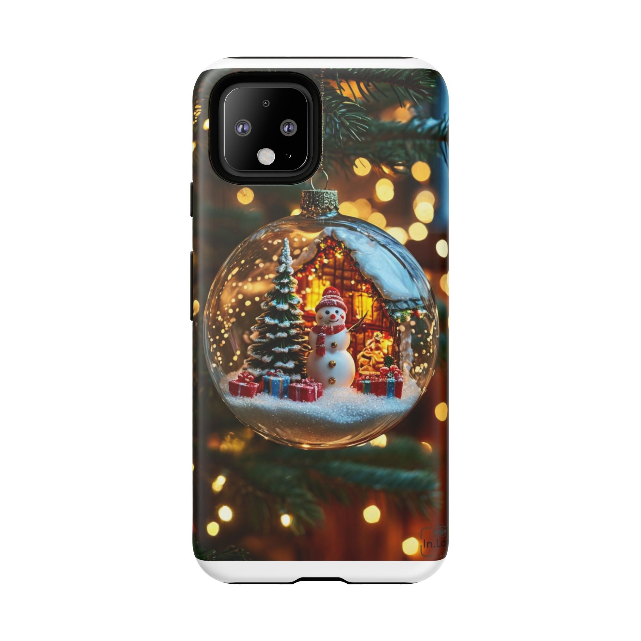 Christmas Snow Globe Phone Case — Festive Snowman Ornament Design