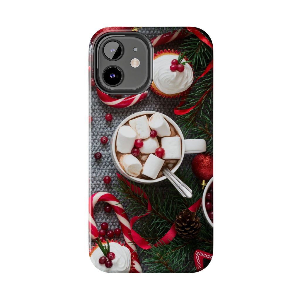 Christmas Hot Cocoa Tough Phone Case — Festive Holiday Drink Design