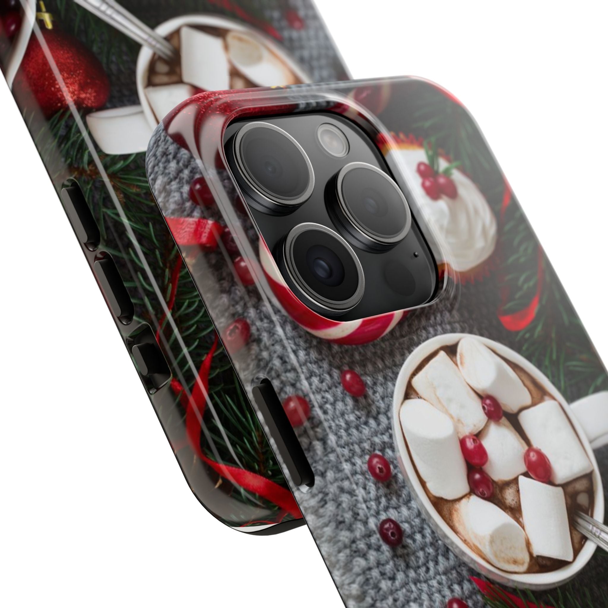 Christmas Hot Cocoa Tough Phone Case — Festive Holiday Drink Design