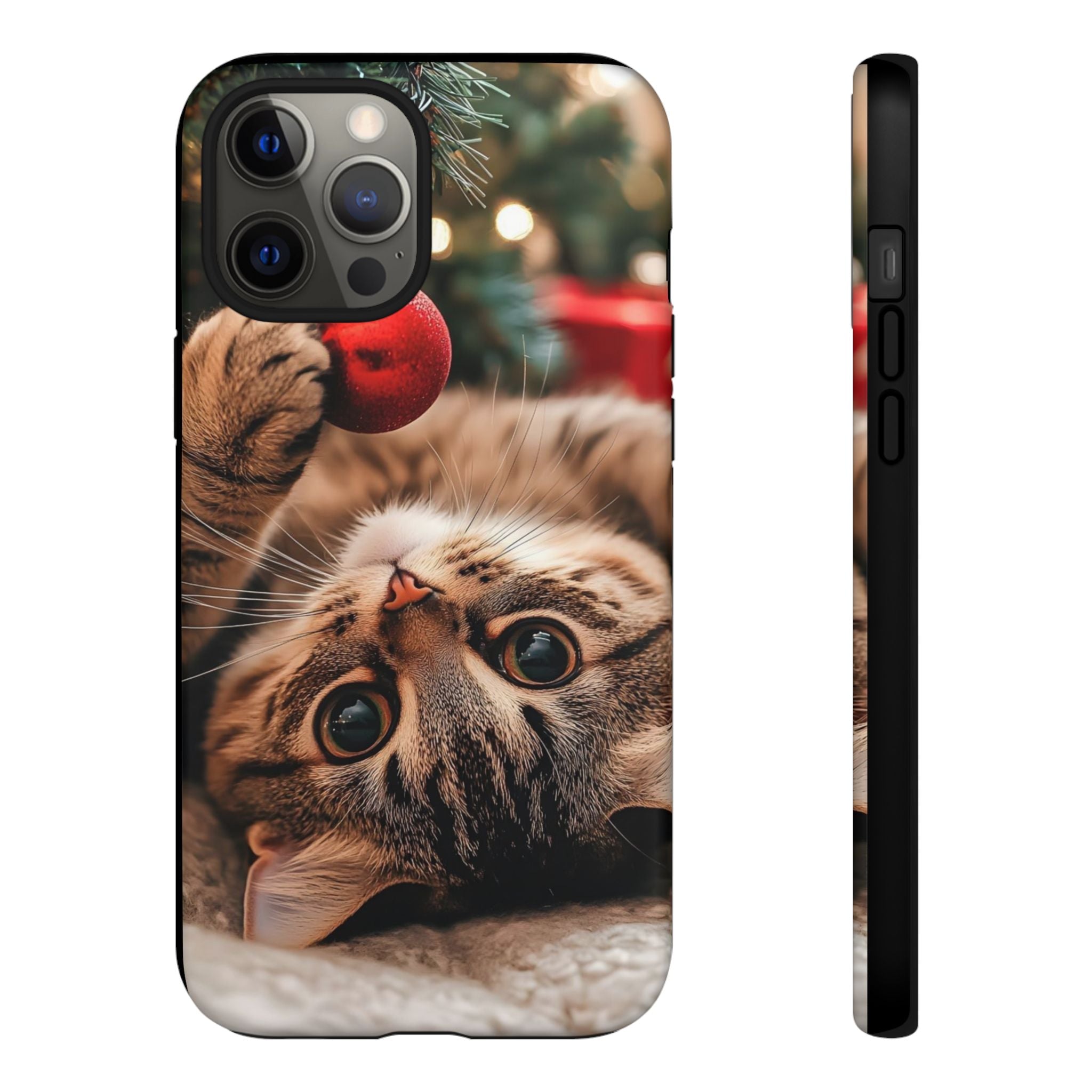 Cute Christmas Kitten Phone Case — Tough Protective Smartphone Cover
