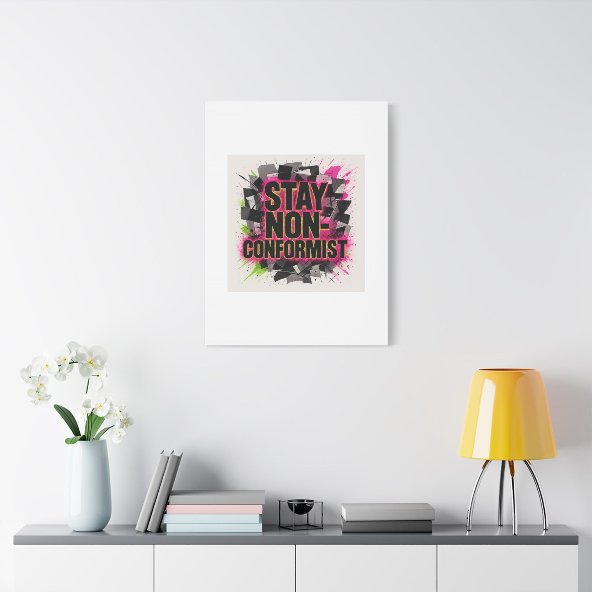 Canvas Wall Art — “Stay Non-Conformist” Street Art Print