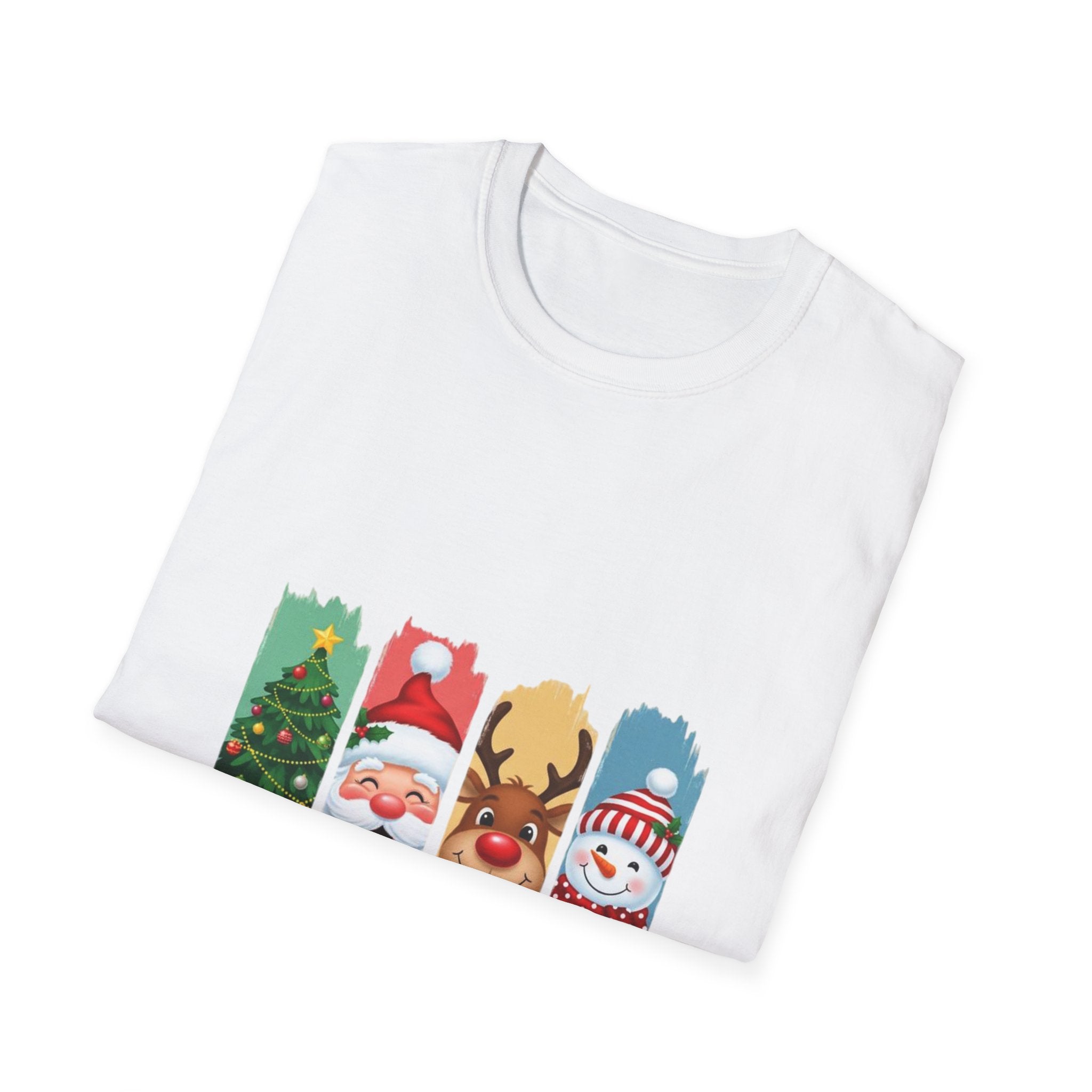 Christmas Characters T-Shirt — Merry Christmas Santa, Reindeer & Snowman Holiday Tee