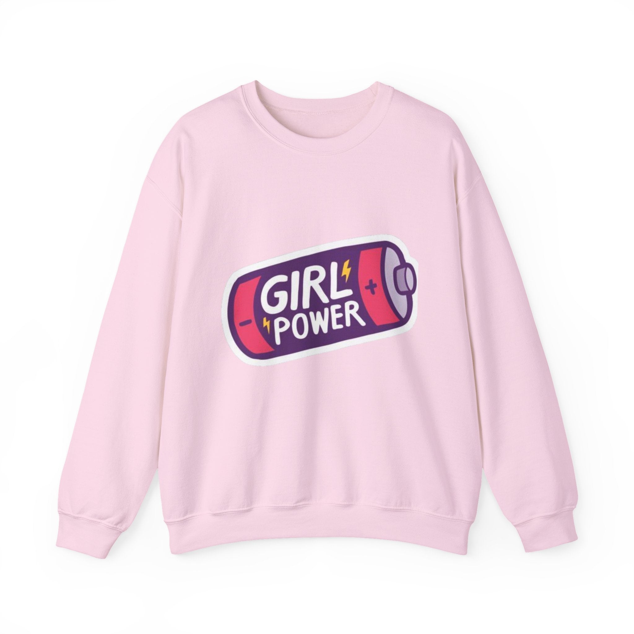 Girl Power Battery Sweatshirt — Feminist Graphic Crewneck