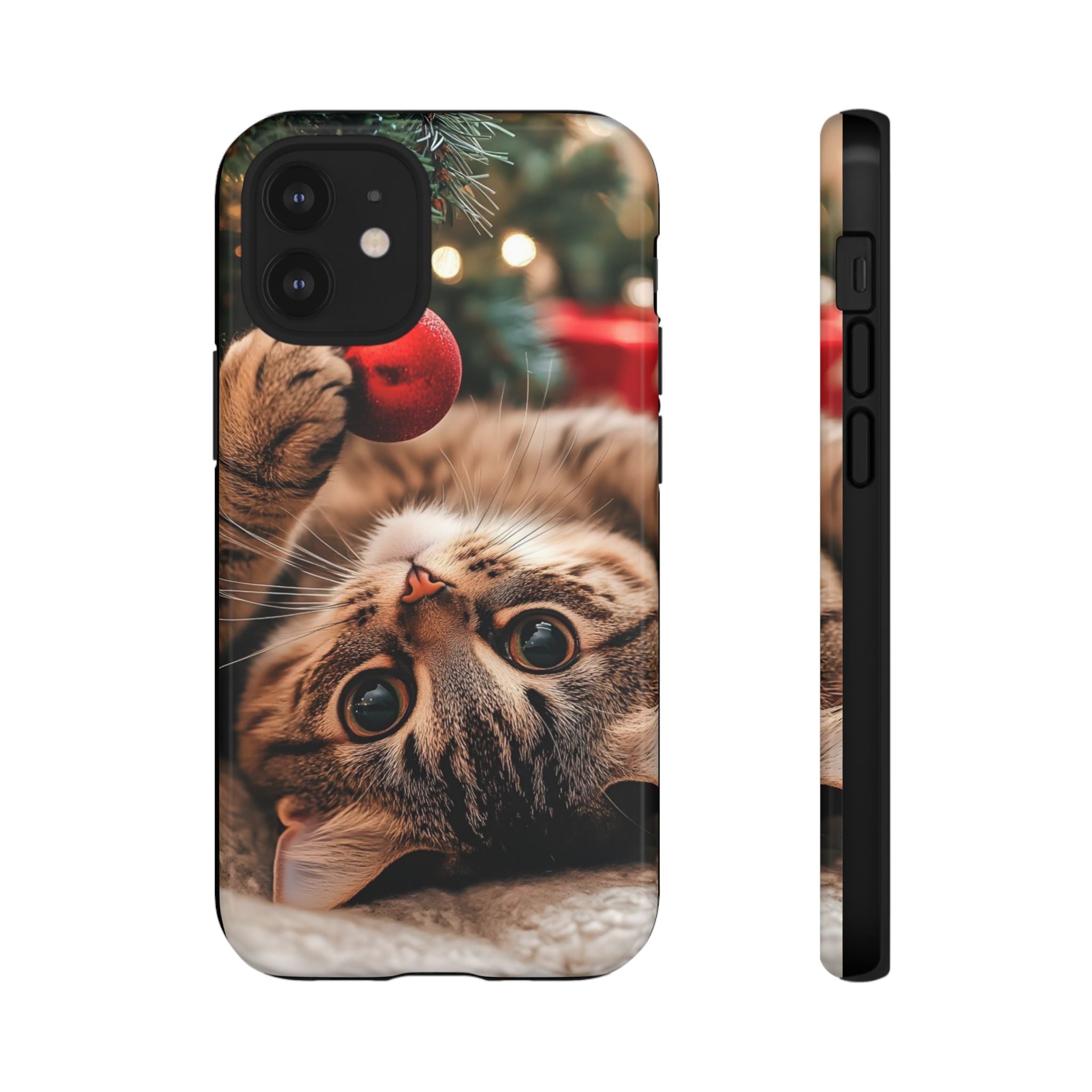 Cute Christmas Kitten Phone Case — Tough Protective Smartphone Cover