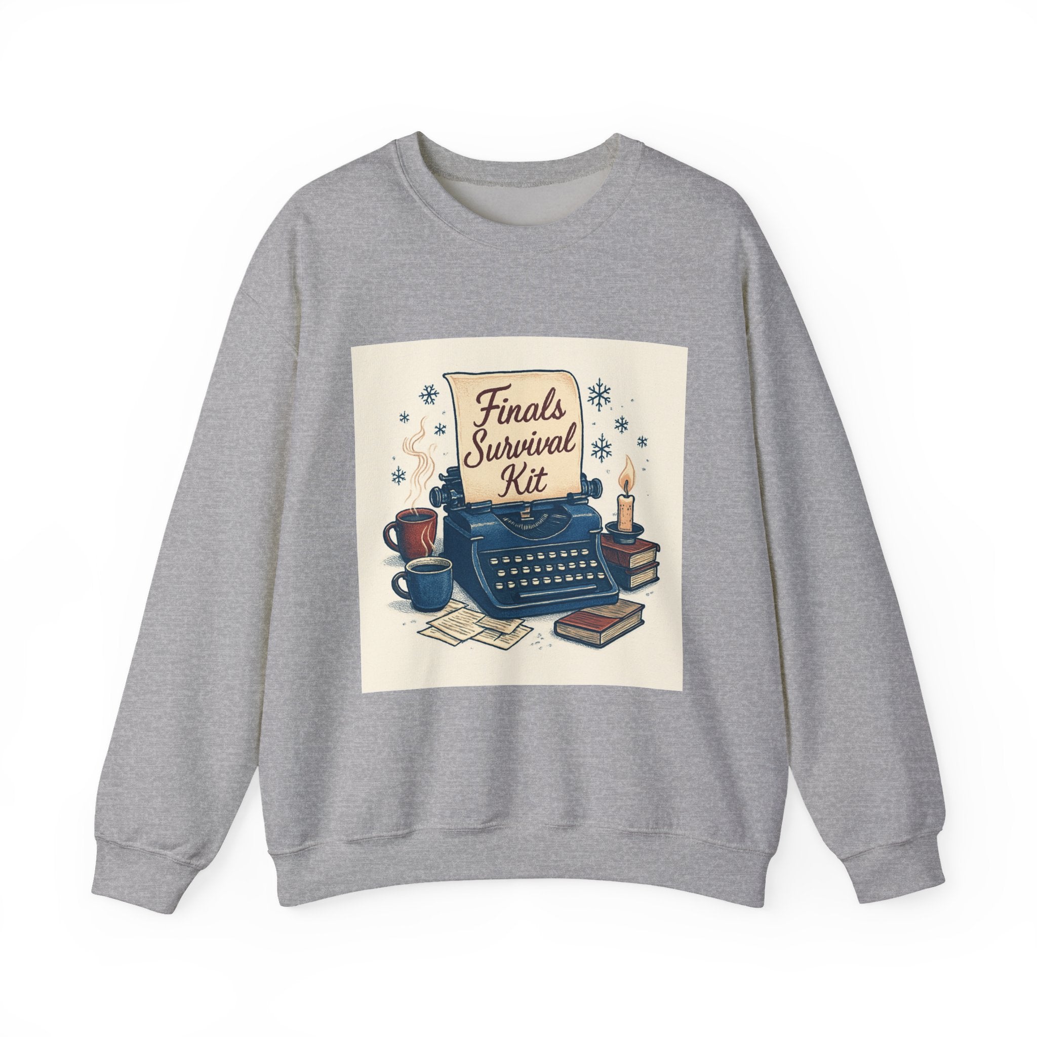 Crewneck Sweatshirt — "Finals Survival Kit" Cozy Study Crew