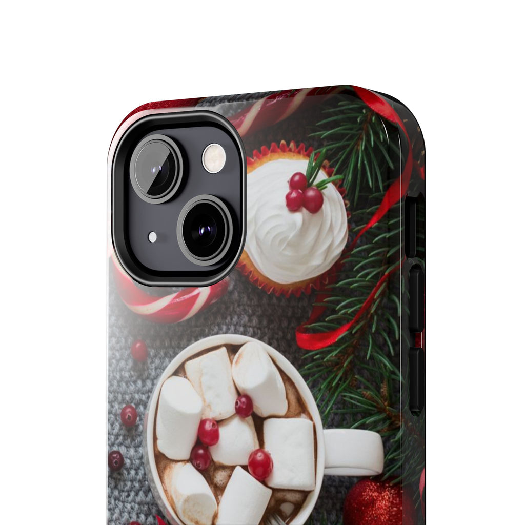 Christmas Hot Cocoa Tough Phone Case — Festive Holiday Drink Design