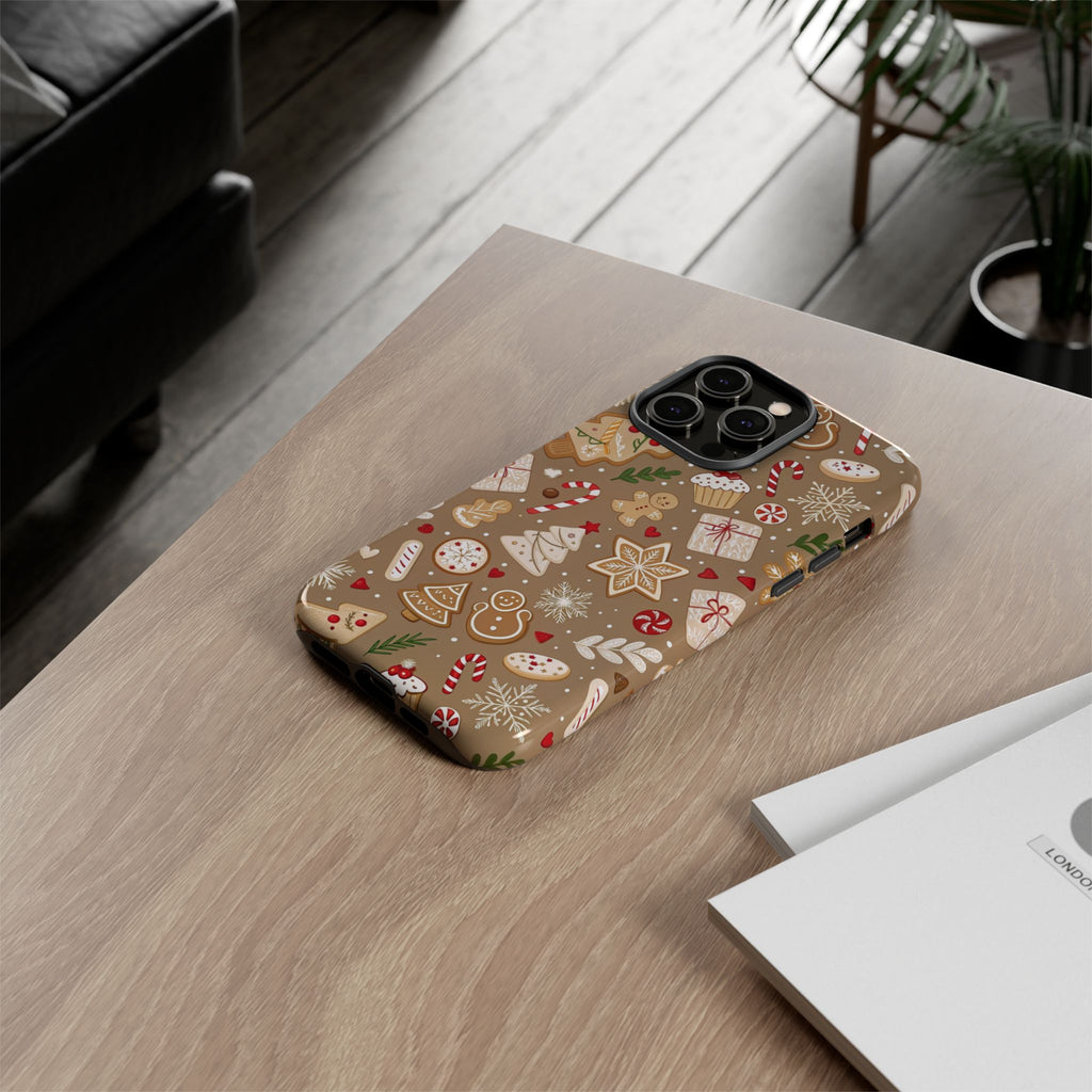 Christmas Gingerbread Pattern Tough Phone Case
