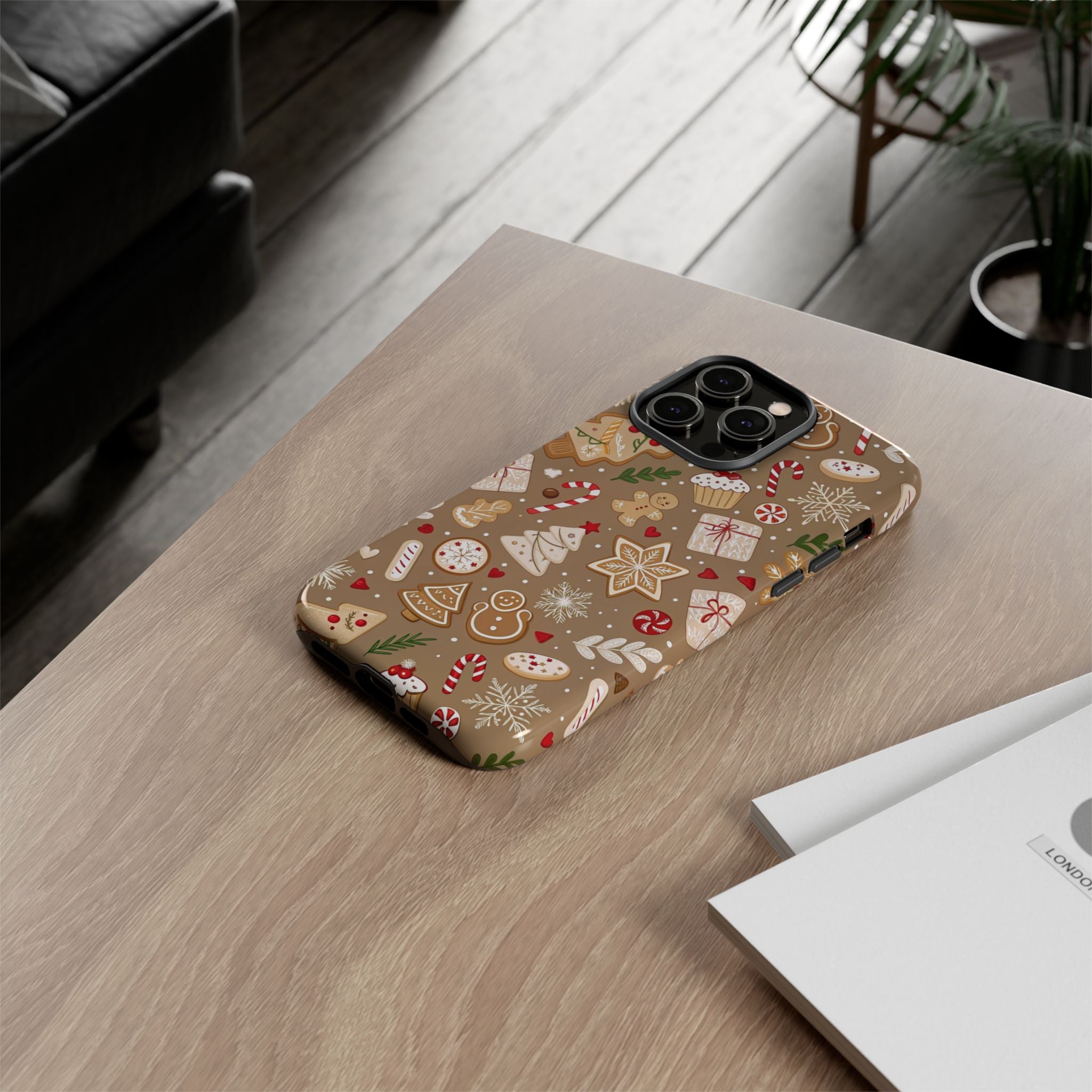 Christmas Gingerbread Pattern Tough Phone Case