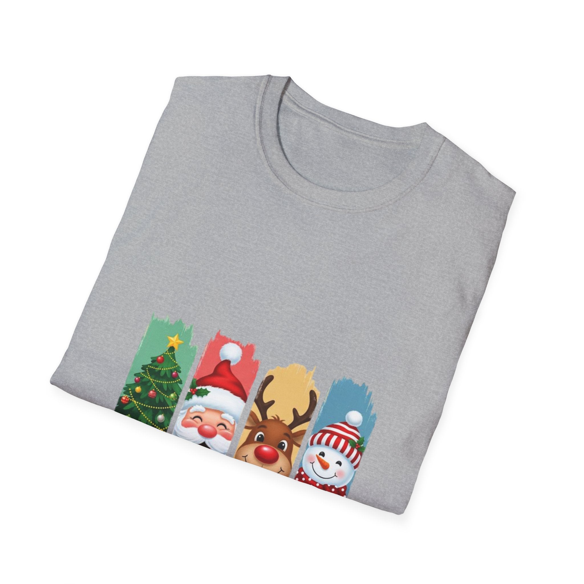 Christmas Characters T-Shirt — Merry Christmas Santa, Reindeer & Snowman Holiday Tee