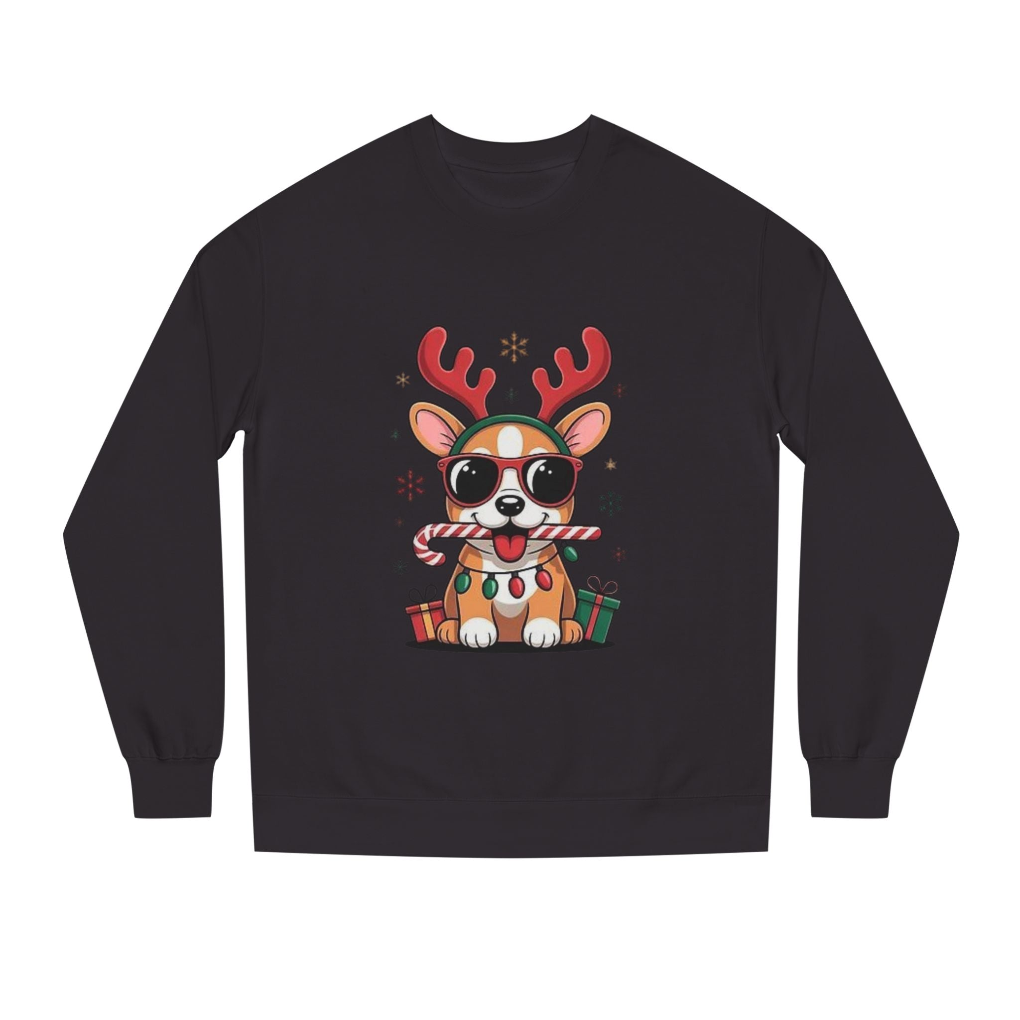 Cute Corgi Reindeer Sweatshirt — Festive Christmas Dog Crewneck