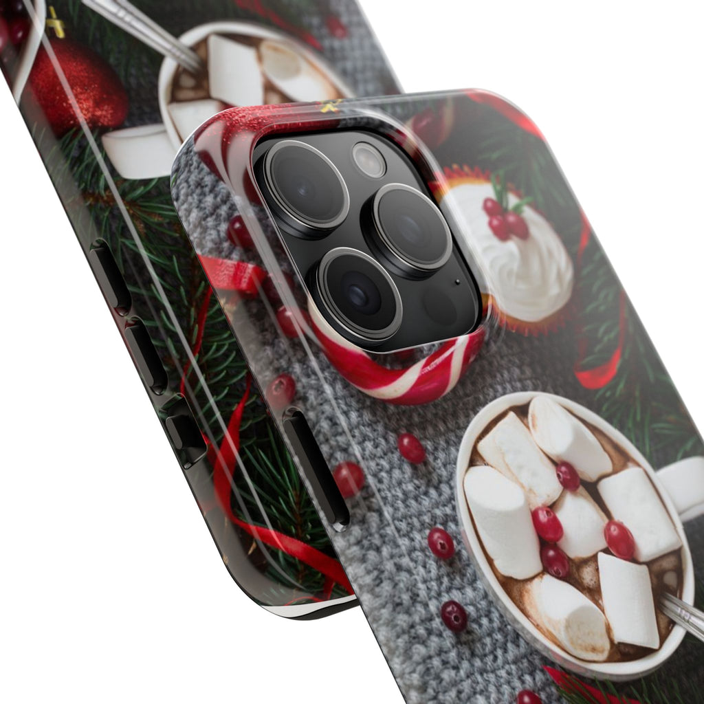 Christmas Hot Cocoa Tough Phone Case — Festive Holiday Drink Design