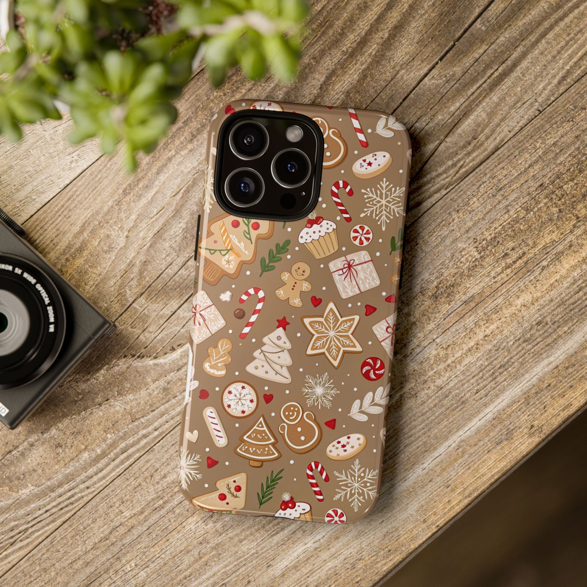 Christmas Gingerbread Pattern Tough Phone Case