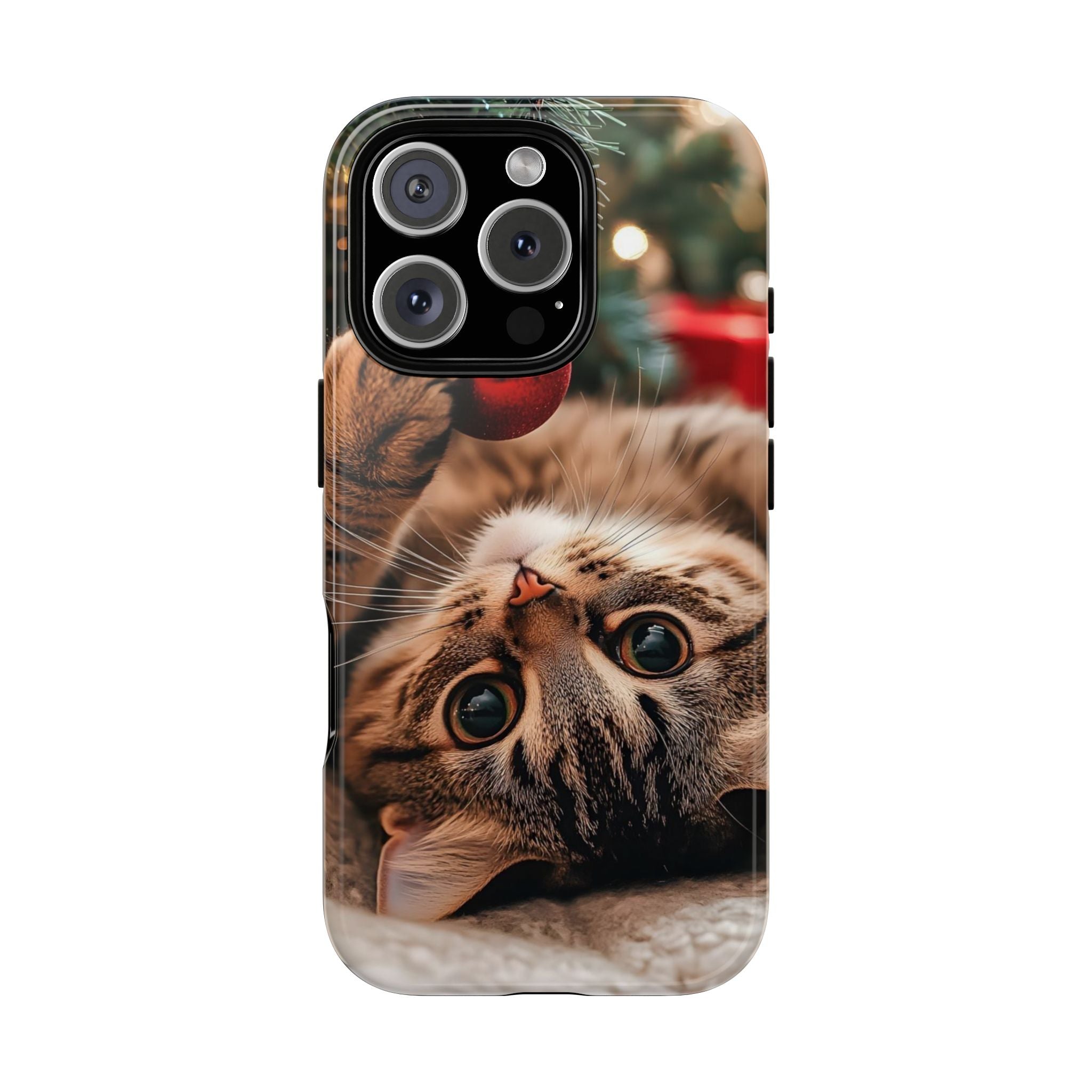 Cute Christmas Kitten Phone Case — Tough Protective Smartphone Cover