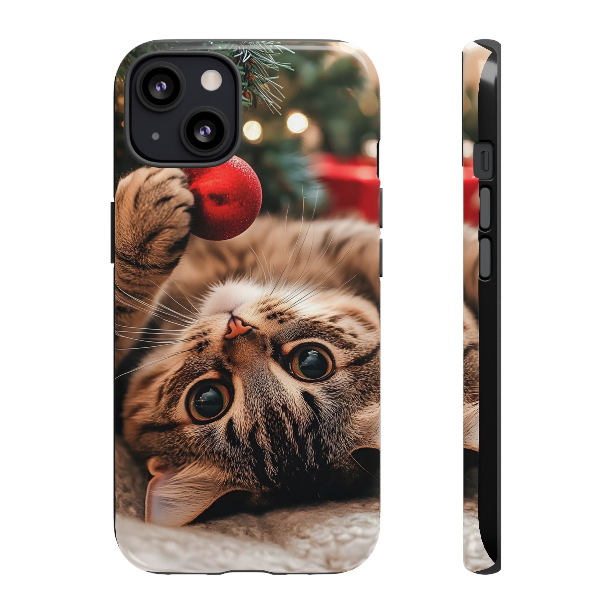Cute Christmas Kitten Phone Case — Tough Protective Smartphone Cover