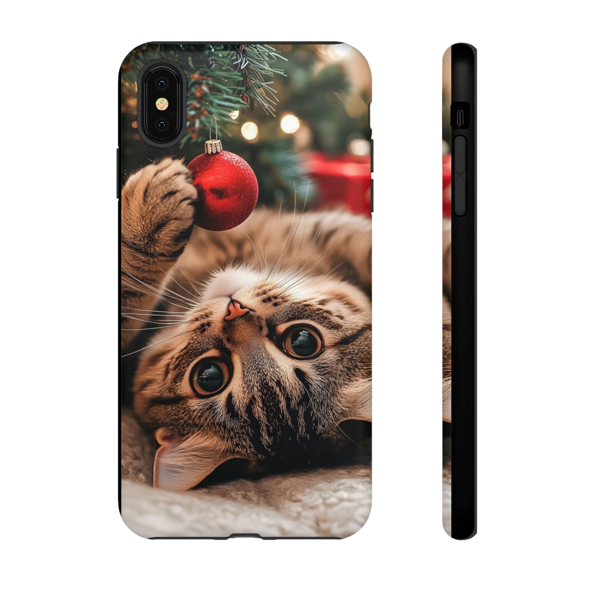 Cute Christmas Kitten Phone Case — Tough Protective Smartphone Cover