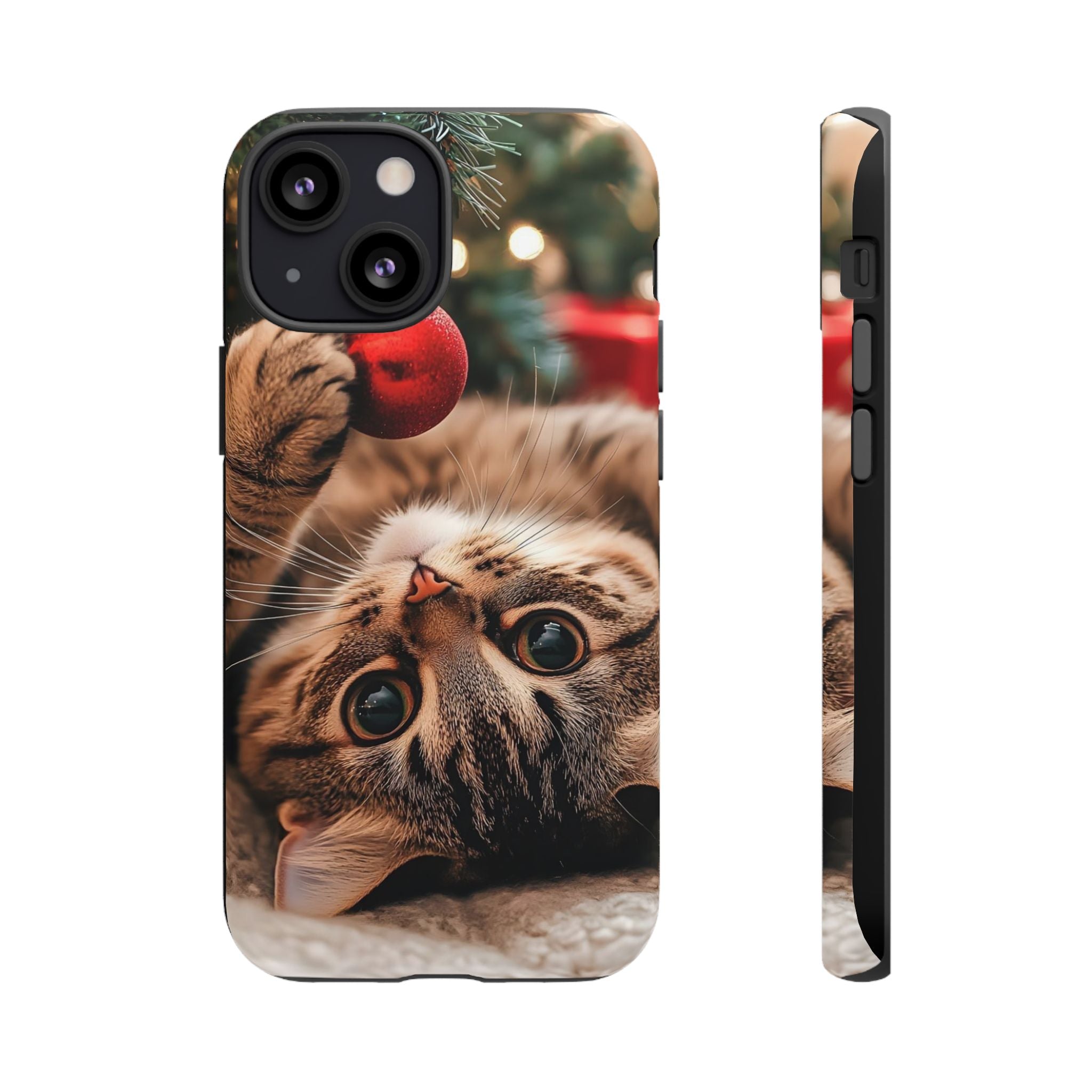 Cute Christmas Kitten Phone Case — Tough Protective Smartphone Cover