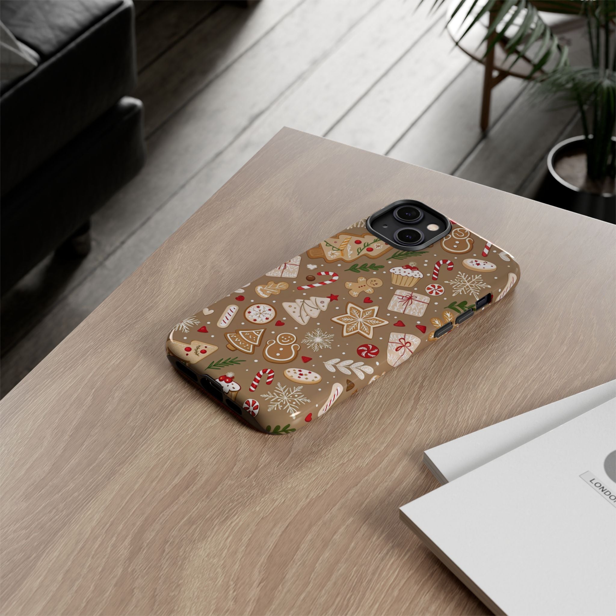 Christmas Gingerbread Pattern Tough Phone Case