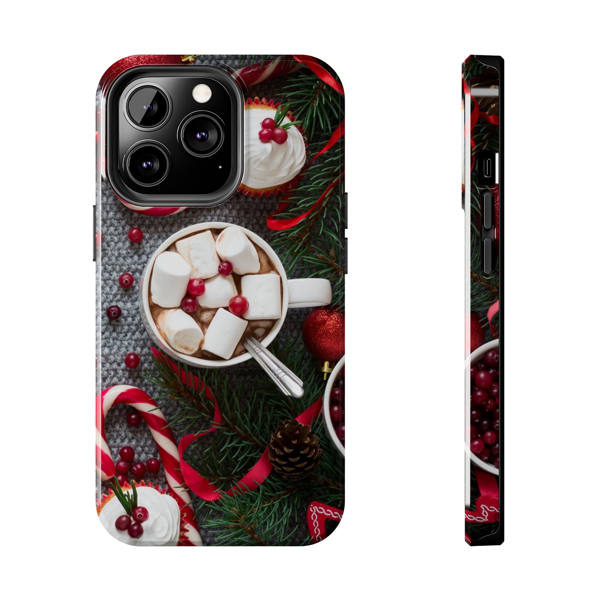 Christmas Hot Cocoa Tough Phone Case — Festive Holiday Drink Design