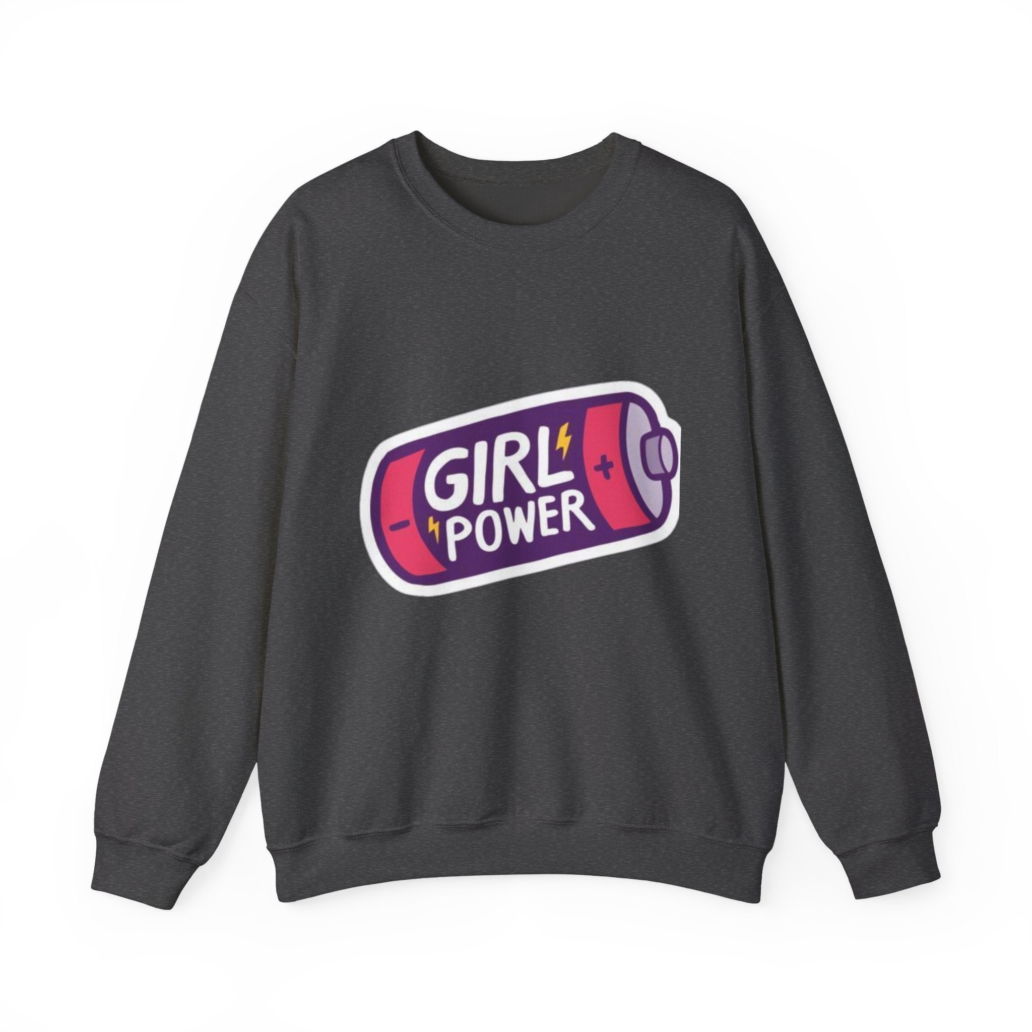 Girl Power Battery Sweatshirt — Feminist Graphic Crewneck