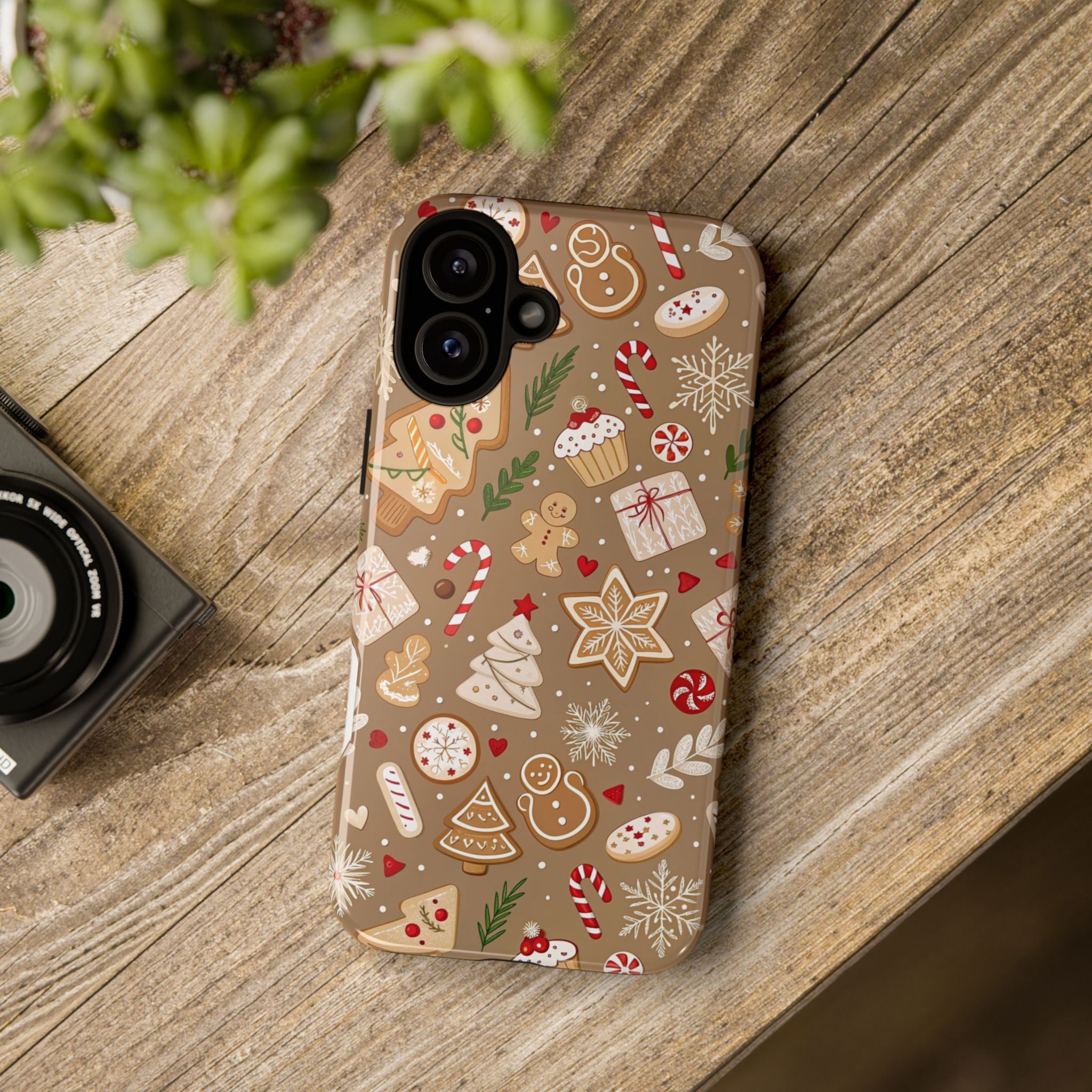 Christmas Gingerbread Pattern Tough Phone Case