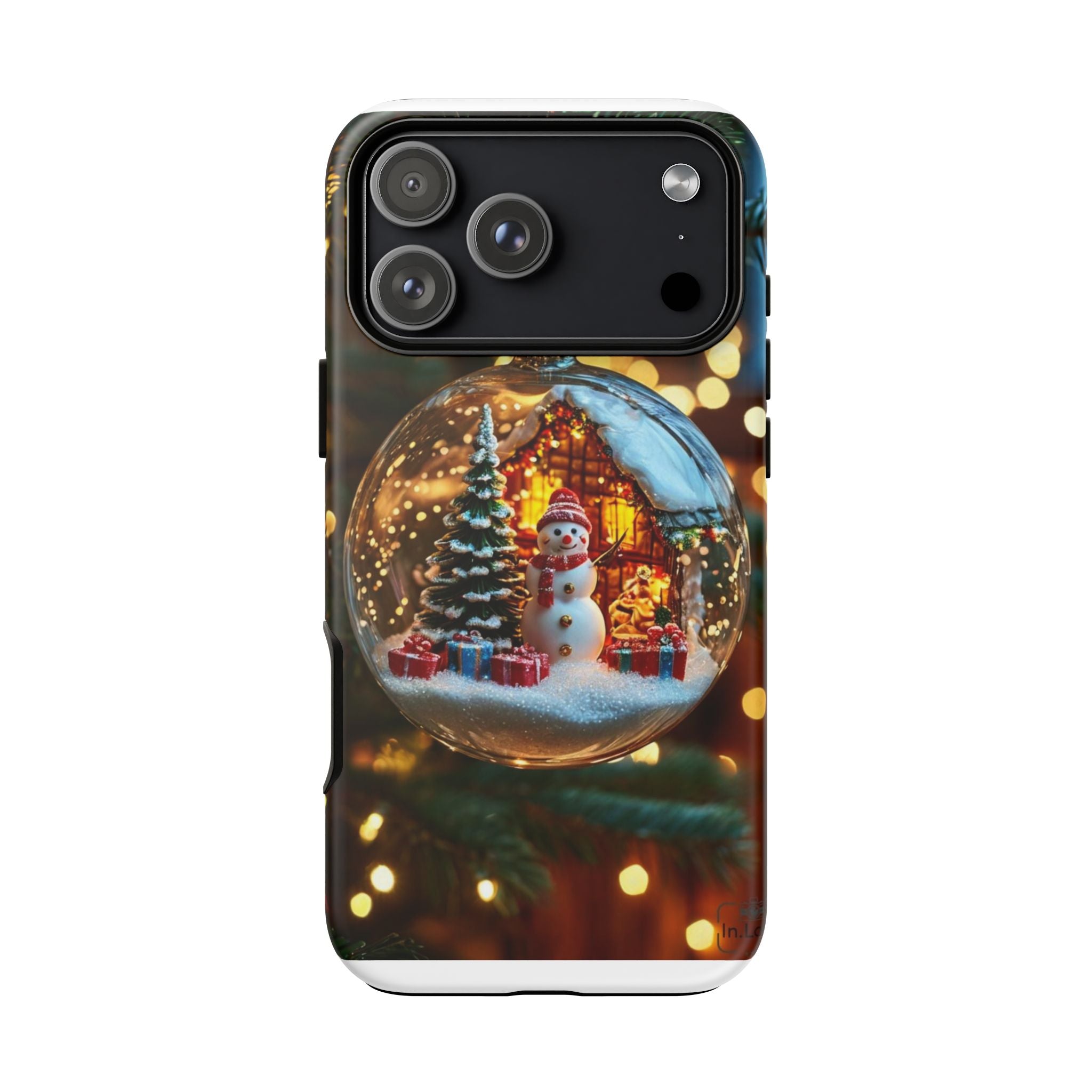 Christmas Snow Globe Phone Case — Festive Snowman Ornament Design