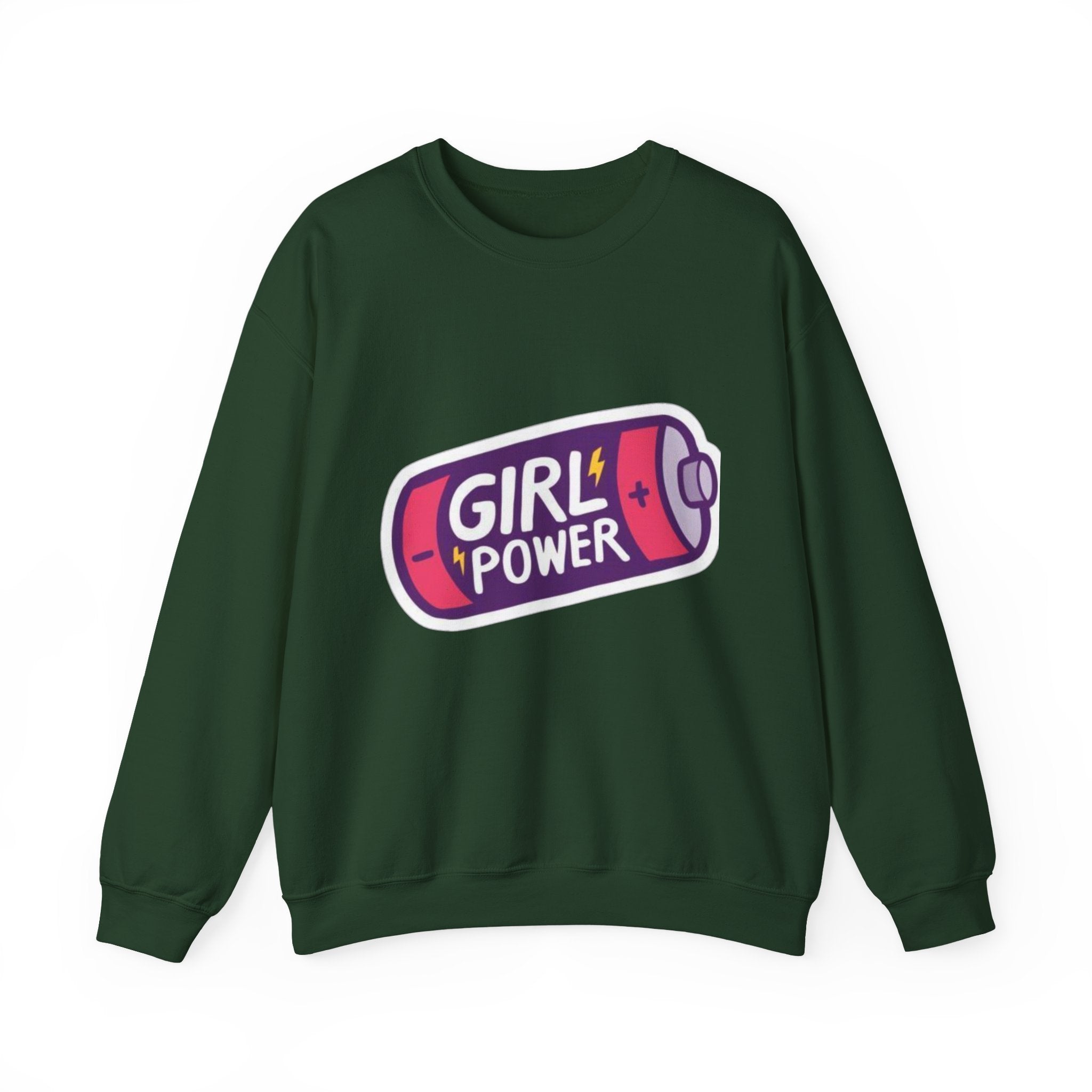 Girl Power Battery Sweatshirt — Feminist Graphic Crewneck