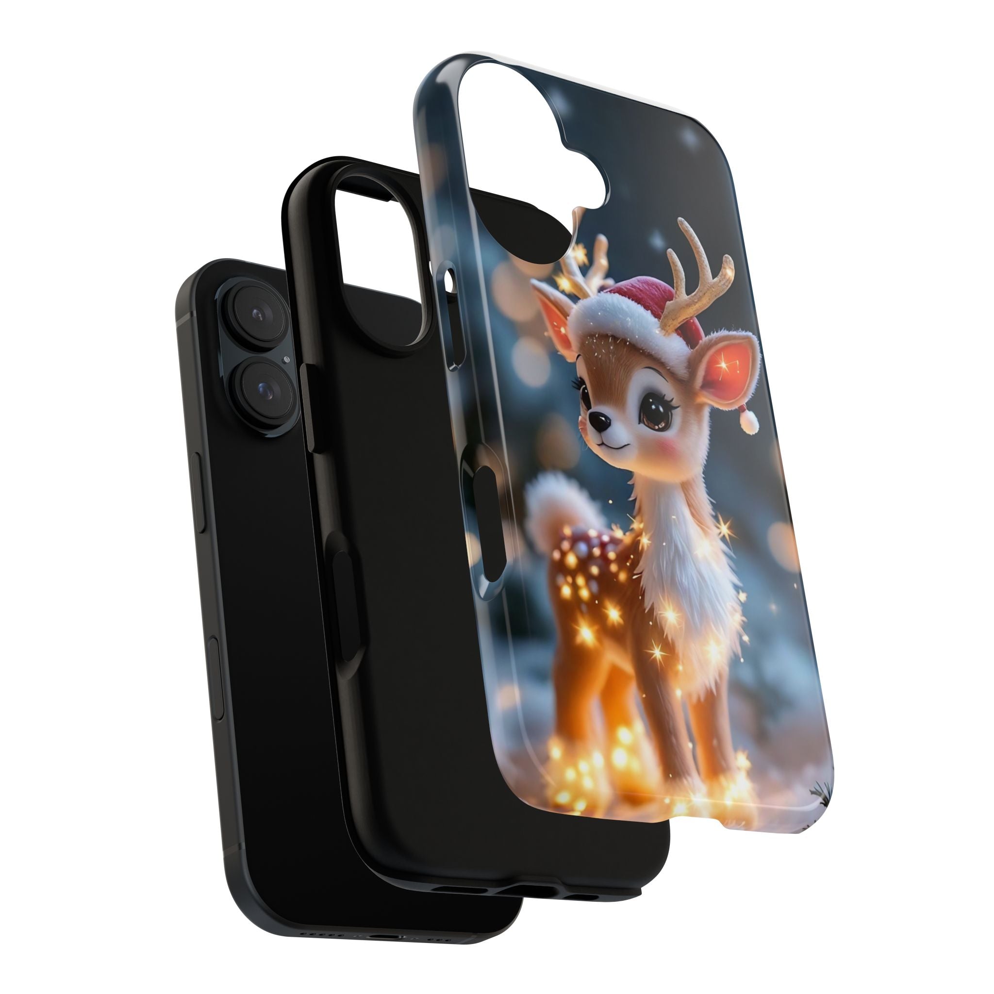Cute Reindeer Phone Case - Christmas Holiday Protective Tough Case