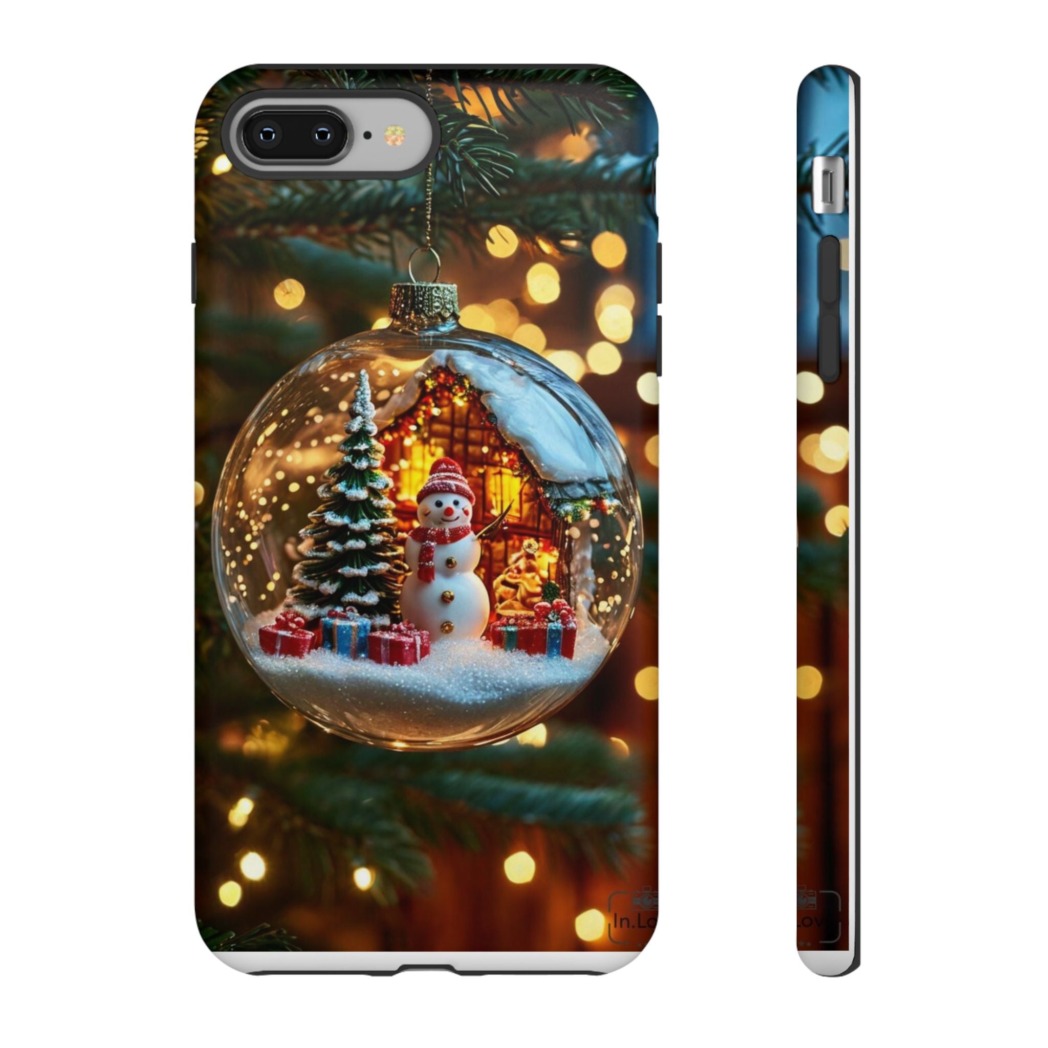Christmas Snow Globe Phone Case — Festive Snowman Ornament Design