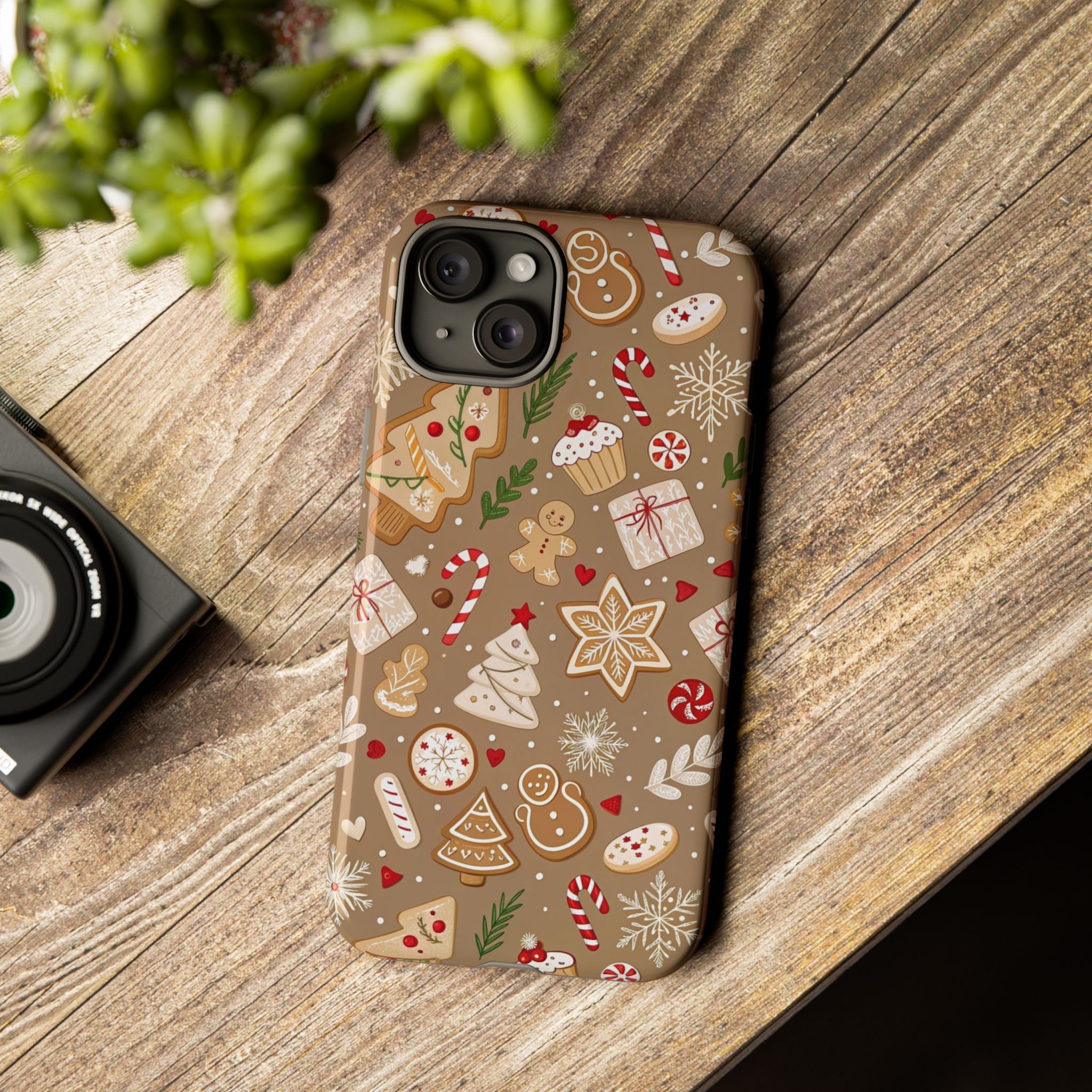Christmas Gingerbread Pattern Tough Phone Case