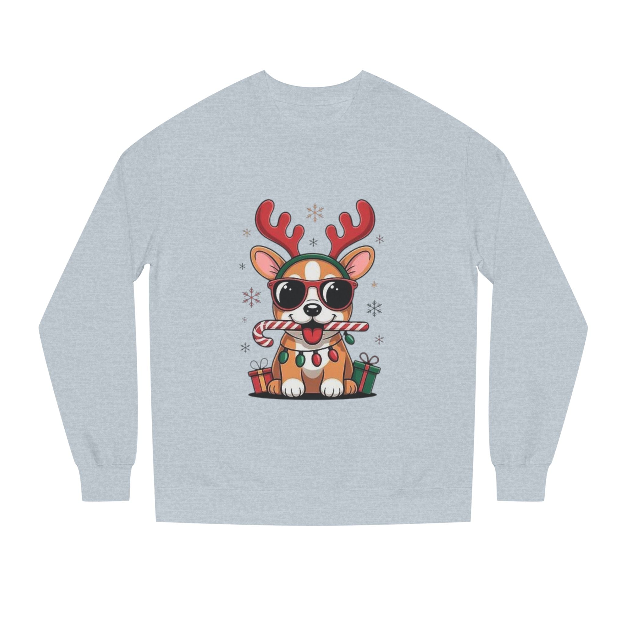 Cute Corgi Reindeer Sweatshirt — Festive Christmas Dog Crewneck